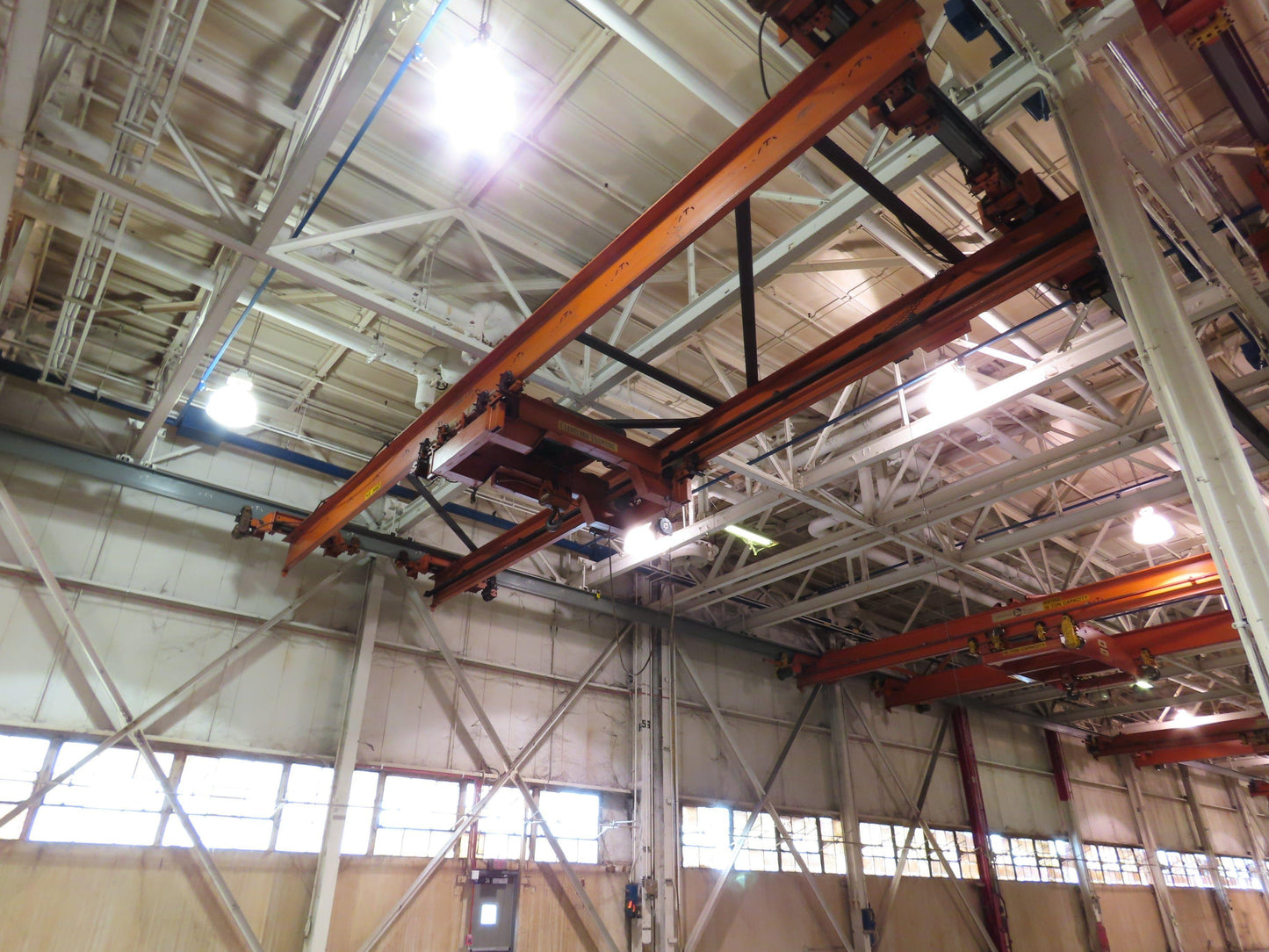 Cleveland Tramrail 11 Ton Double Girder Underhung Bridge Crane 34' 10" Span