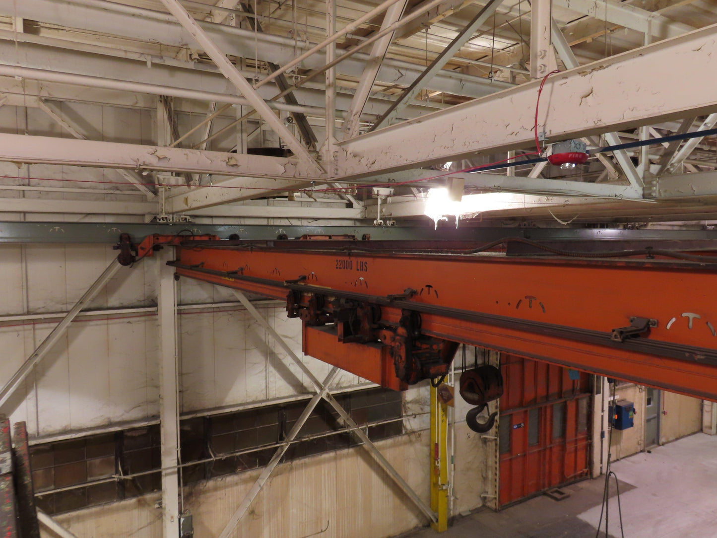 Cleveland Tramrail P&H 11 Ton Double Girder Underhung Bridge Crane 34' 10" Span