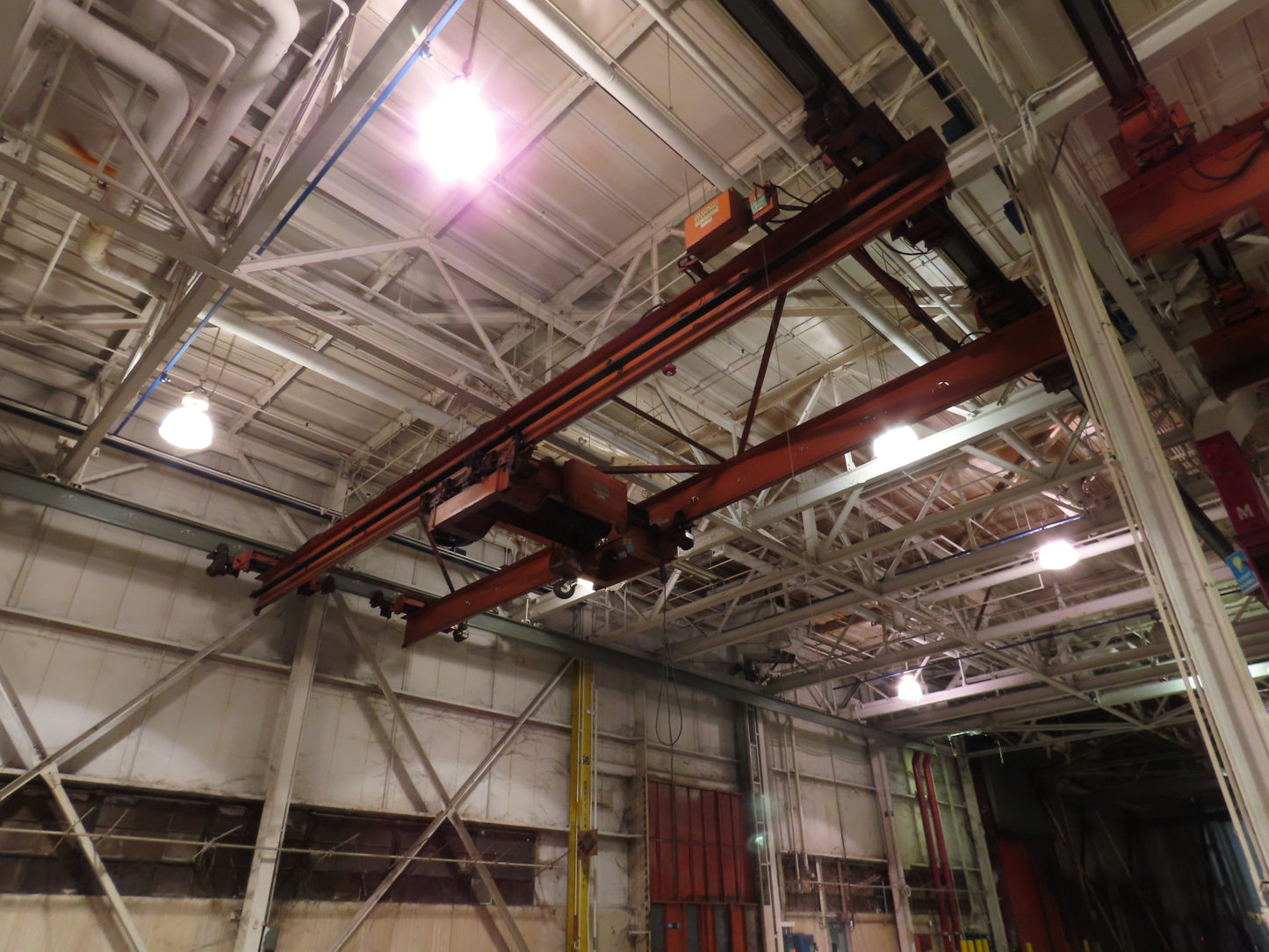 Cleveland Tramrail P&H 11 Ton Double Girder Underhung Bridge Crane 34' 10" Span