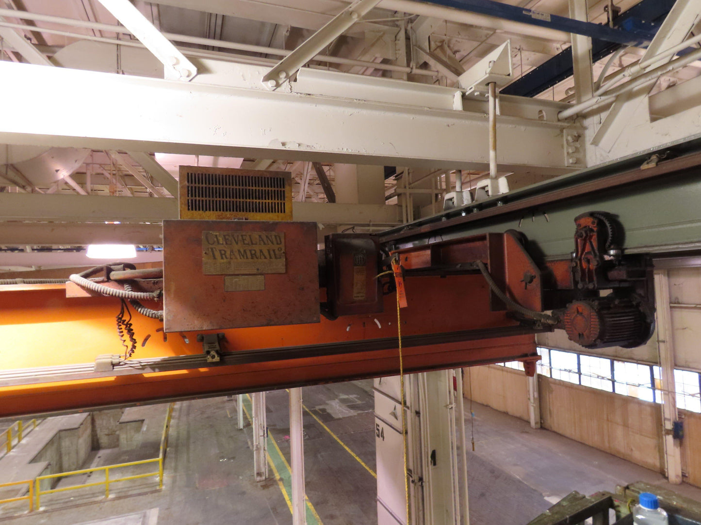 Cleveland Tramrail P&H 11 Ton Double Girder Underhung Bridge Crane 34' 10" Span