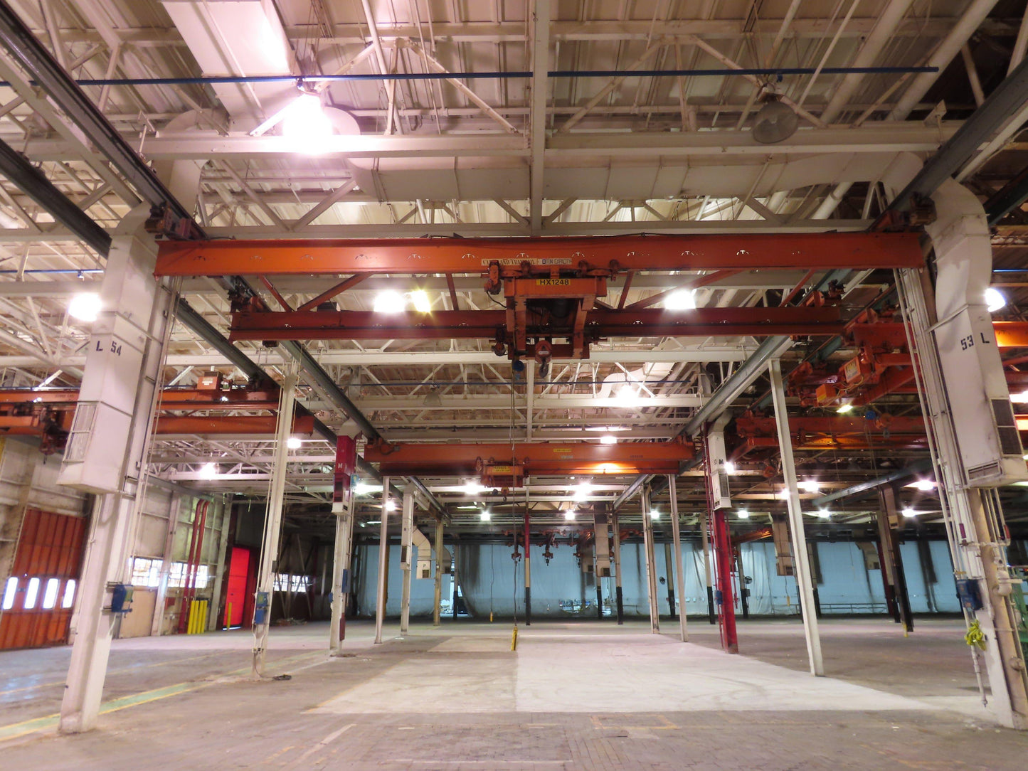 Cleveland Tramrail P&H 11 Ton Double Girder Underhung Bridge Crane 34' 10" Span