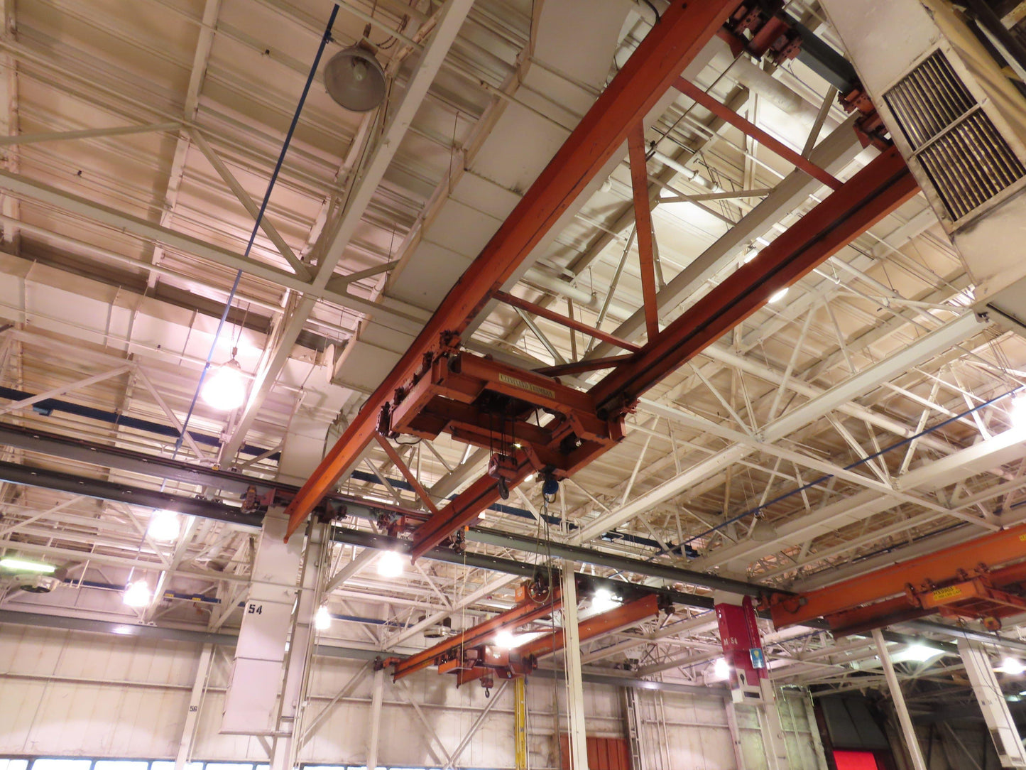 Cleveland Tramrail P&H 11 Ton Double Girder Underhung Bridge Crane 34' 10" Span