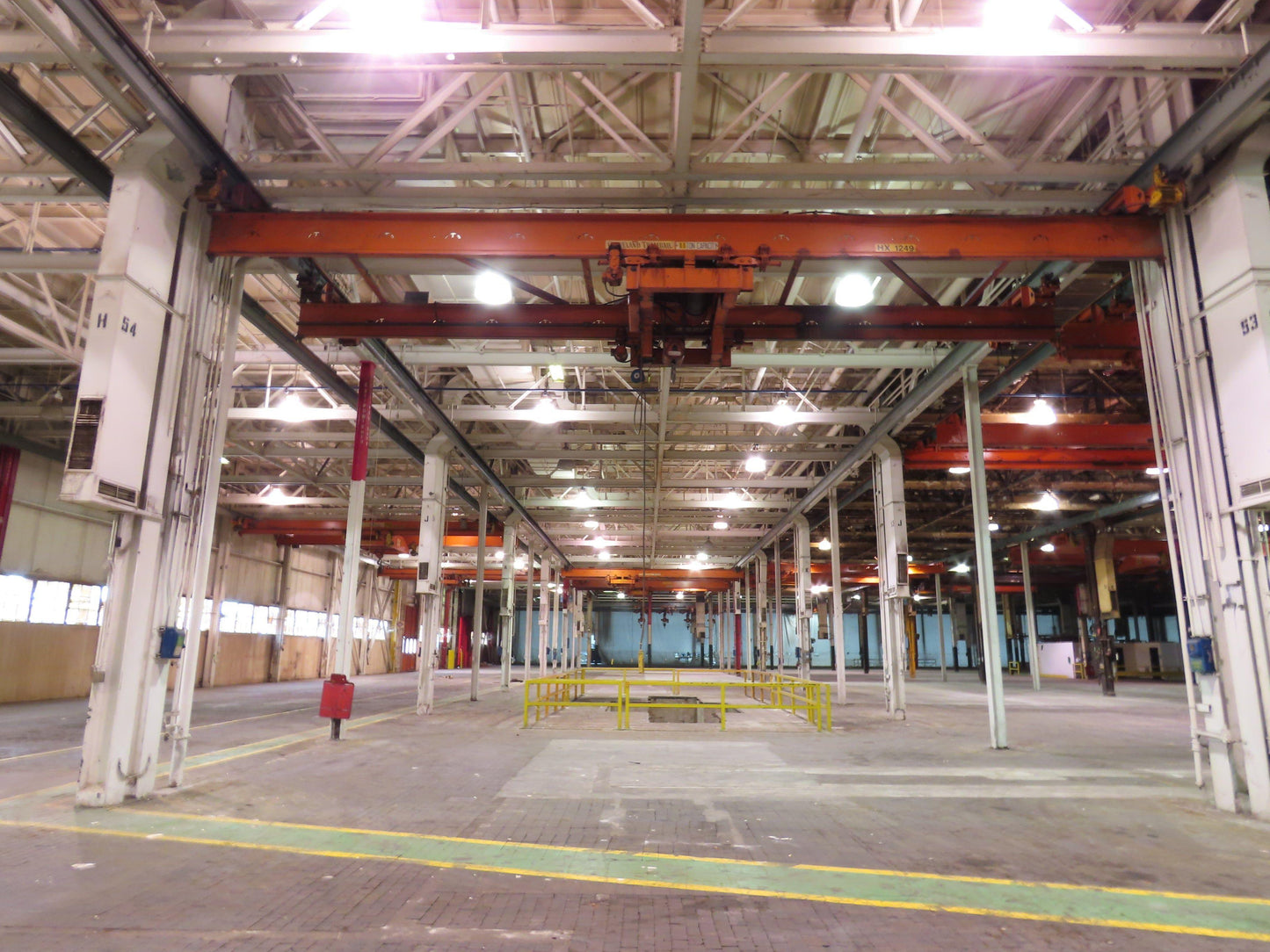 Cleveland Tramrail P&H 15 Ton Double Girder Underhung Bridge Crane 34' 10" Span