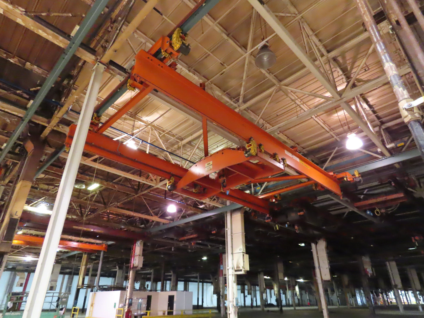 Cleveland Tramrail P&H 15 Ton Double Girder Bridge Crane 34' 10" Span w/Remote