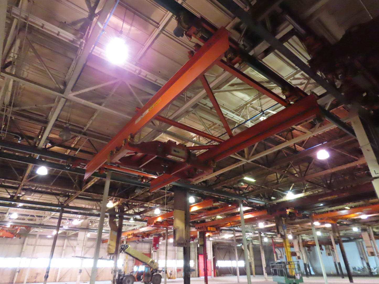 Cleveland Tramrail P&H 15 Ton Double Girder Bridge Crane 34' 10" Span w/Remote