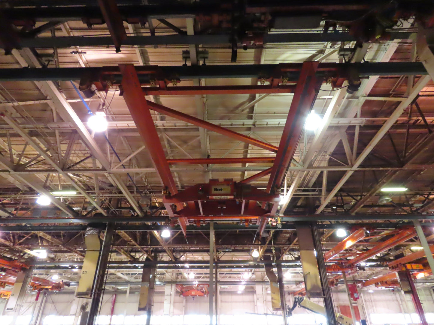 Cleveland Tramrail P&H 15 Ton Double Girder Bridge Crane 34' 10" Span w/Remote