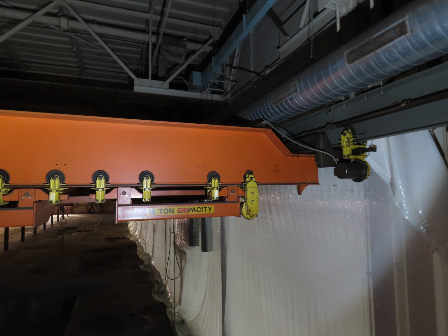 Cleveland Tramrail P&H 15 Ton Double Girder Bridge Crane 45' Span 2-Hoists