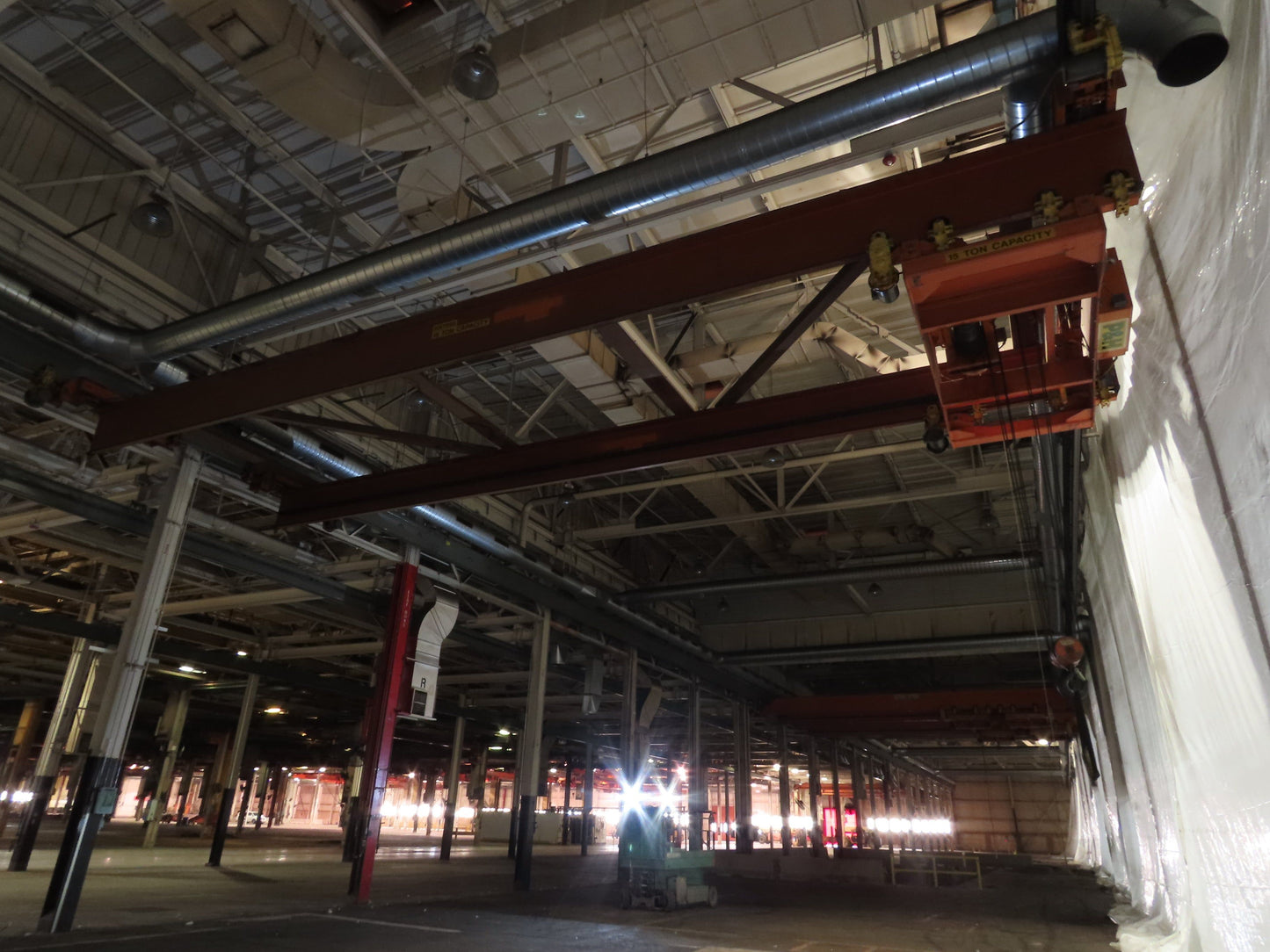 Cleveland Tramrail P&H 15 Ton Double Girder Bridge Crane 45' Span w/Remote