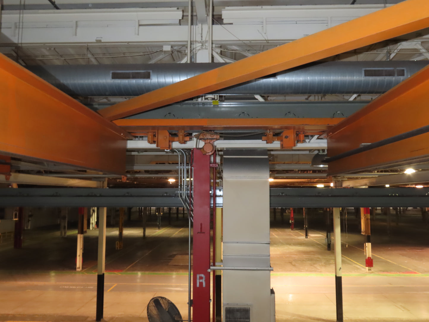 Cleveland Tramrail P&H 12 Ton Double Girder Underhung Bridge Crane 45' Span