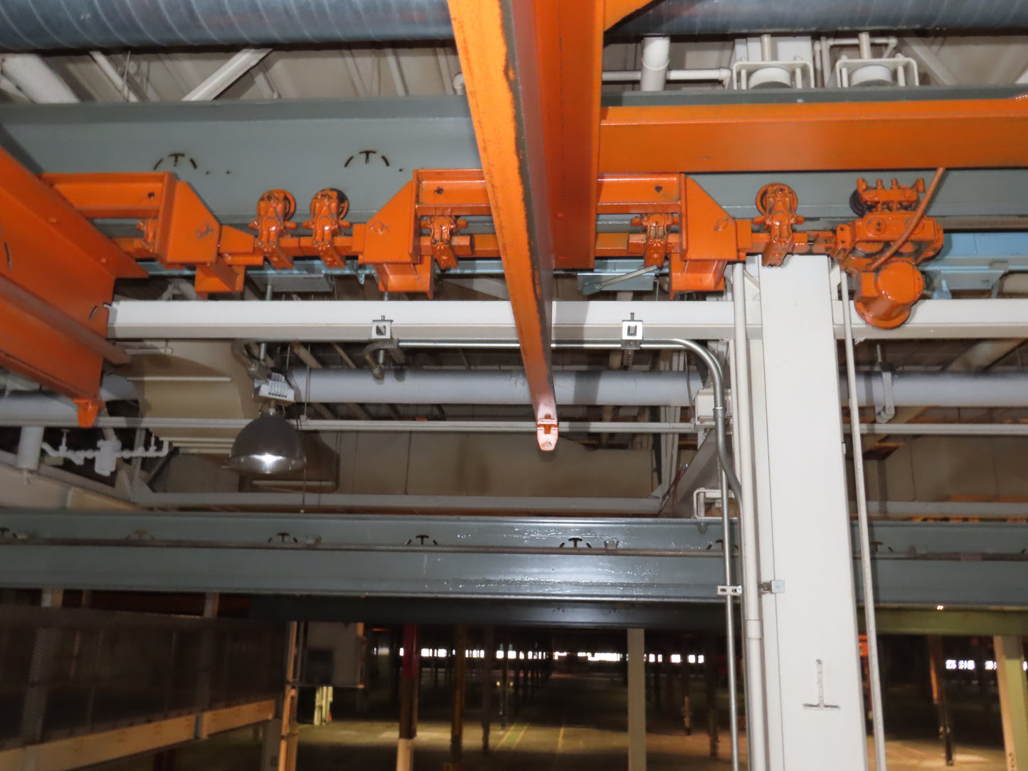 Cleveland Tramrail P&H 10 Ton Double Girder Underhung Bridge Crane 45' Span