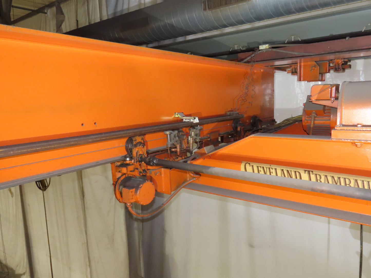 Cleveland Tramrail P&H 10 Ton Double Girder Underhung Bridge Crane 45' Span
