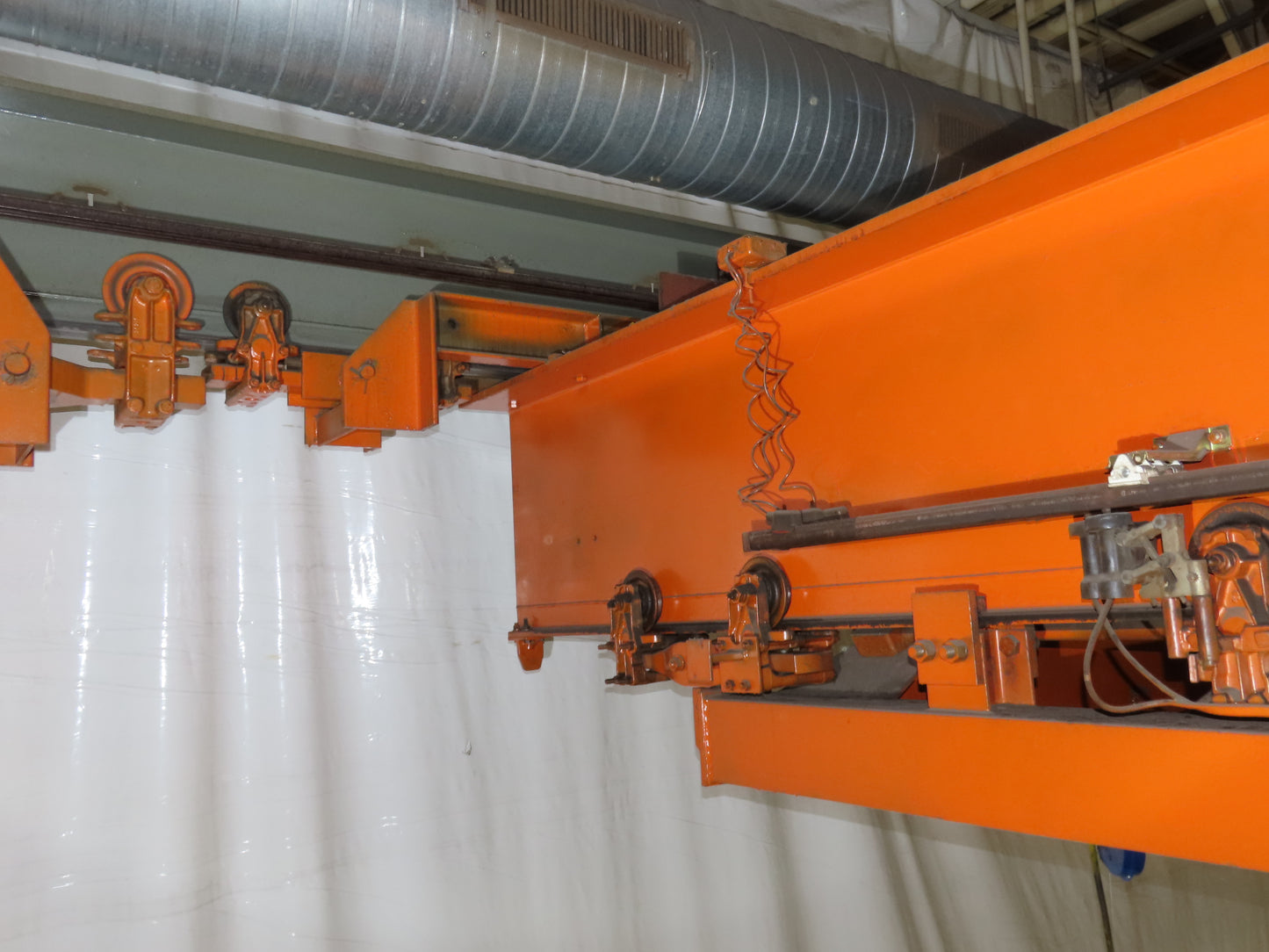Cleveland Tramrail P&H 10 Ton Double Girder Underhung Bridge Crane 45' Span
