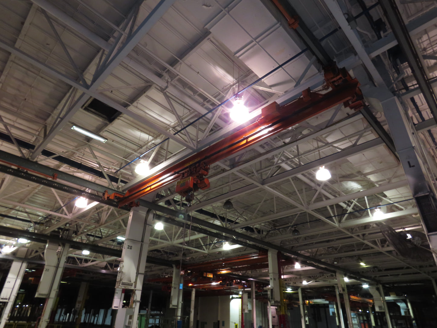 Cleveland Tramrail P&H 6 Ton Single Girder Underhung Bridge Crane 35' 10" Span