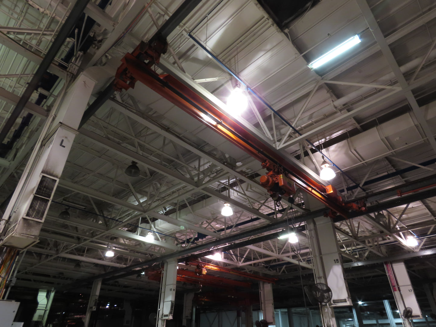 Cleveland Tramrail P&H 6 Ton Single Girder Underhung Bridge Crane 35' 10" Span