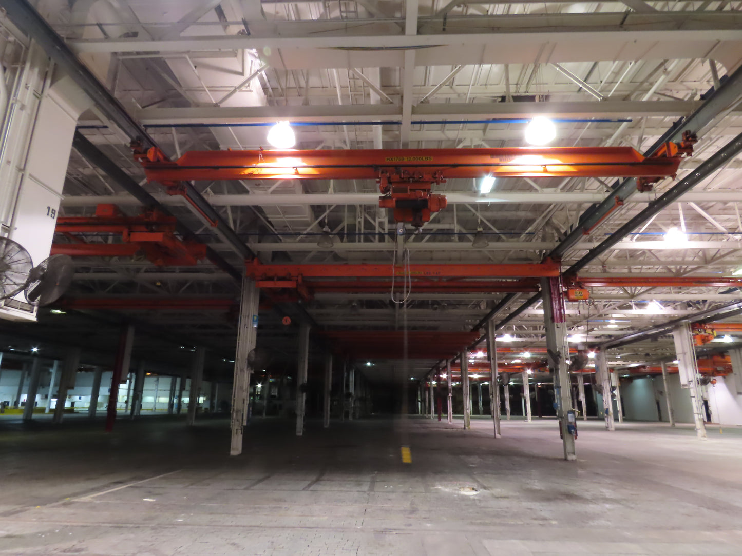 Cleveland Tramrail P&H 6 Ton Single Girder Underhung Bridge Crane 35' 10" Span