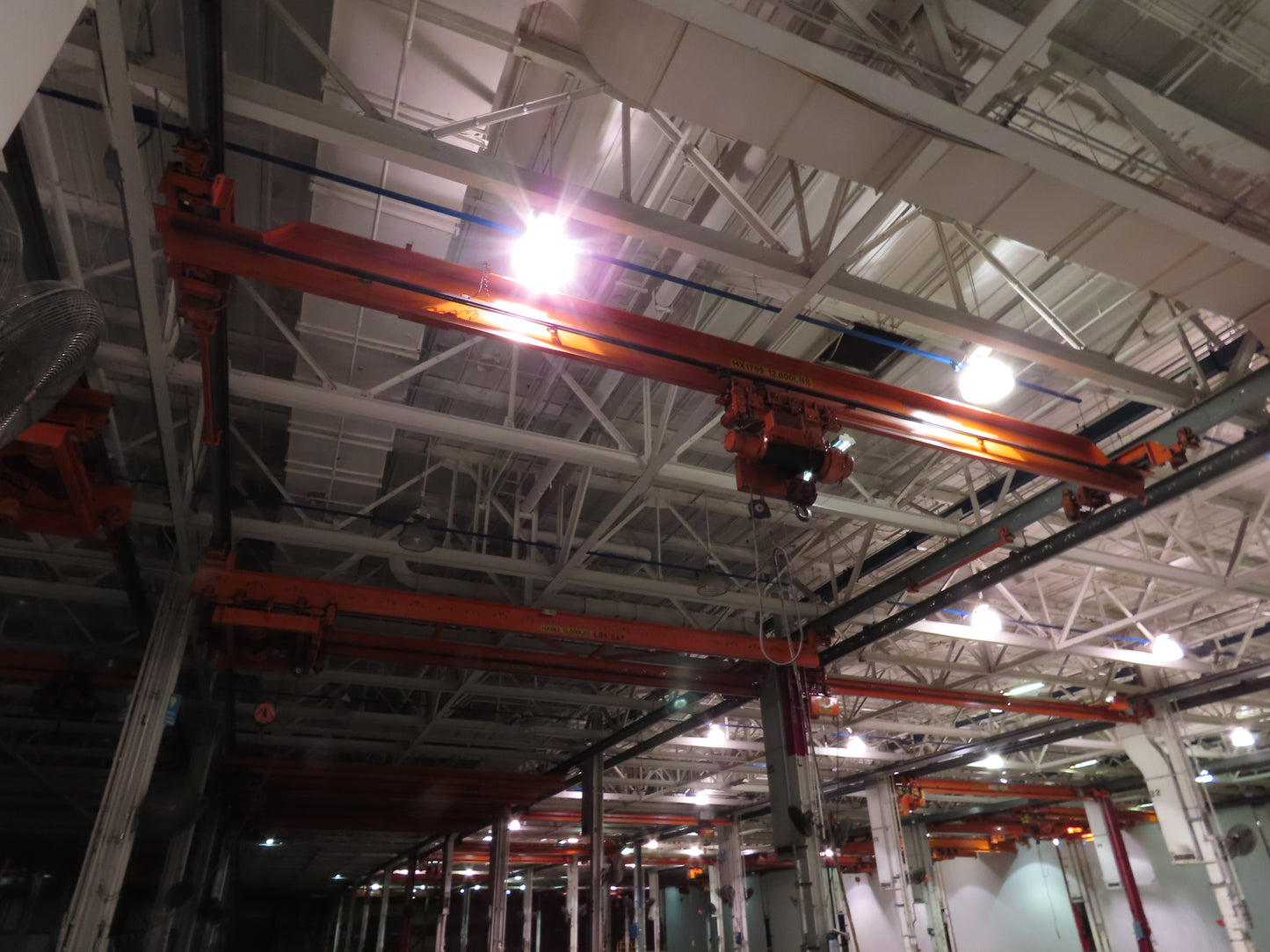 Cleveland Tramrail P&H 6 Ton Single Girder Underhung Bridge Crane 35' 10" Span