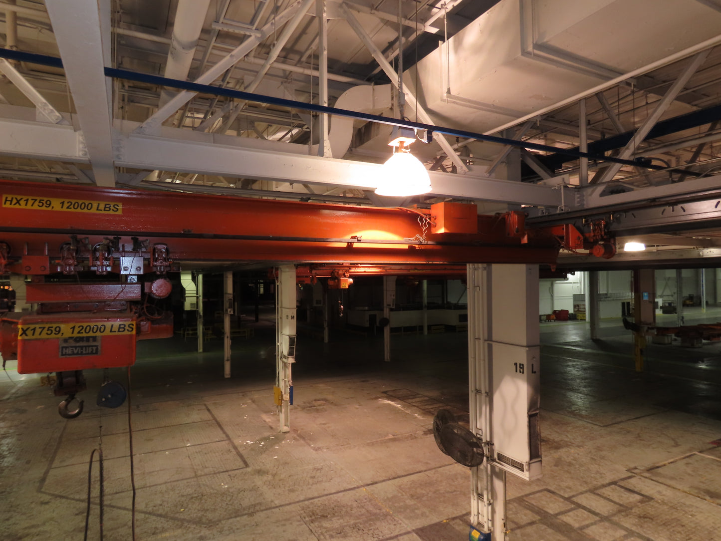 Cleveland Tramrail P&H 6 Ton Single Girder Underhung Bridge Crane 35' 10" Span