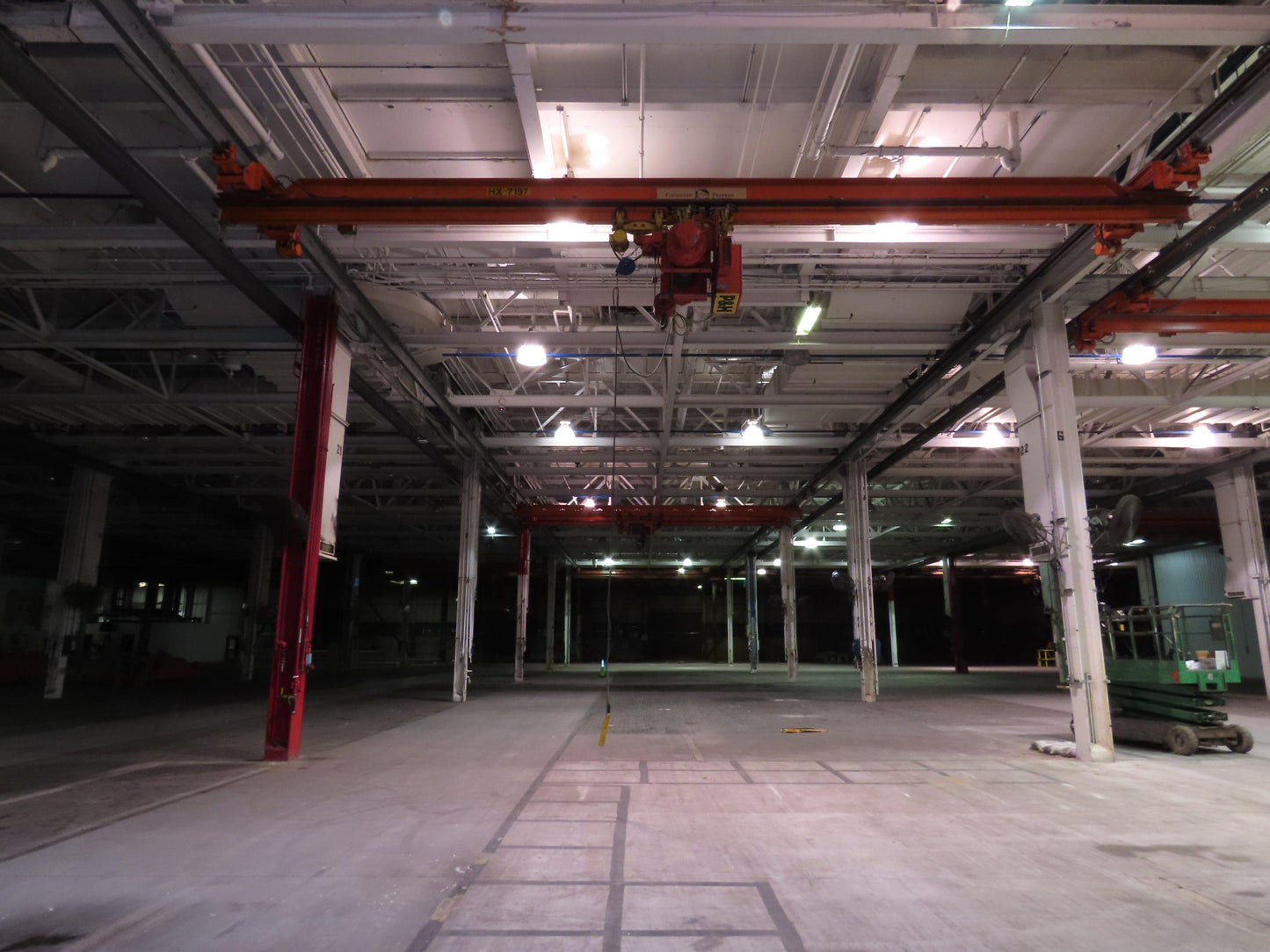 Cleveland Tramrail P&H 5 Ton Single Girder Underhung Bridge Crane 34' 10" Span