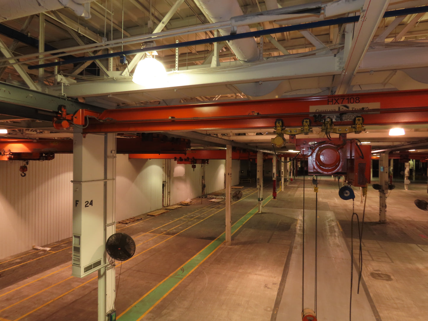 Cleveland Tramrail P&H 5 Ton Single Girder Underhung Bridge Crane 34' 10" Span