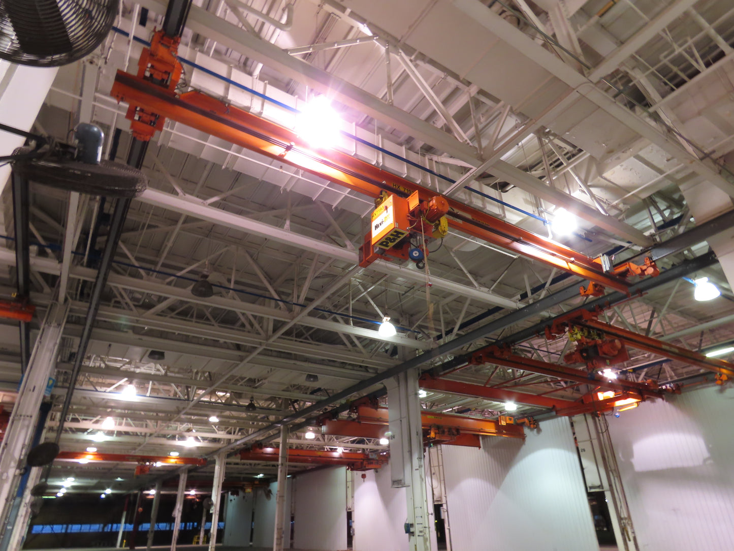 Cleveland Tramrail P&H 5 Ton Single Girder Underhung Bridge Crane 34' 10" Span