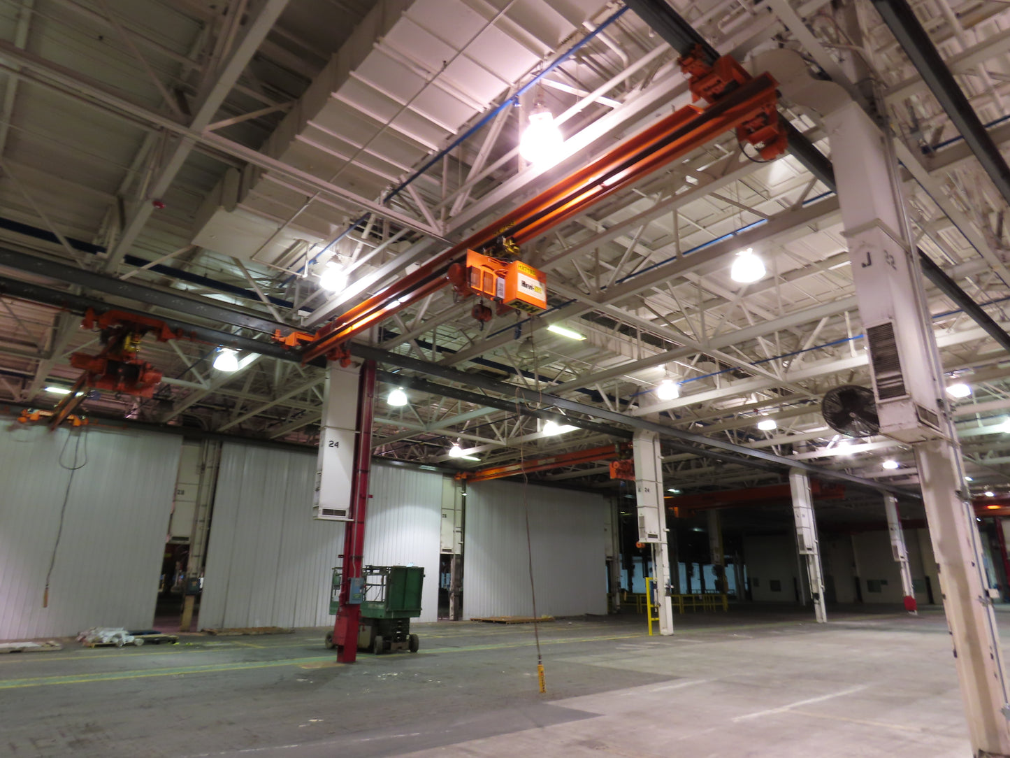 Cleveland Tramrail P&H 5 Ton Single Girder Underhung Bridge Crane 34' 10" Span
