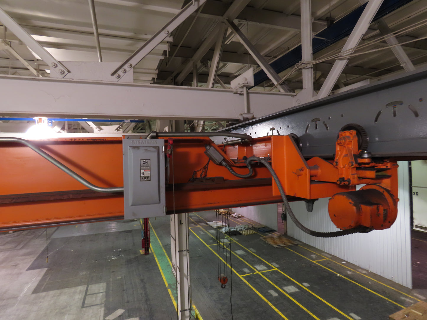 Cleveland Tramrail P&H 5 Ton Single Girder Underhung Bridge Crane 34' 10" Span