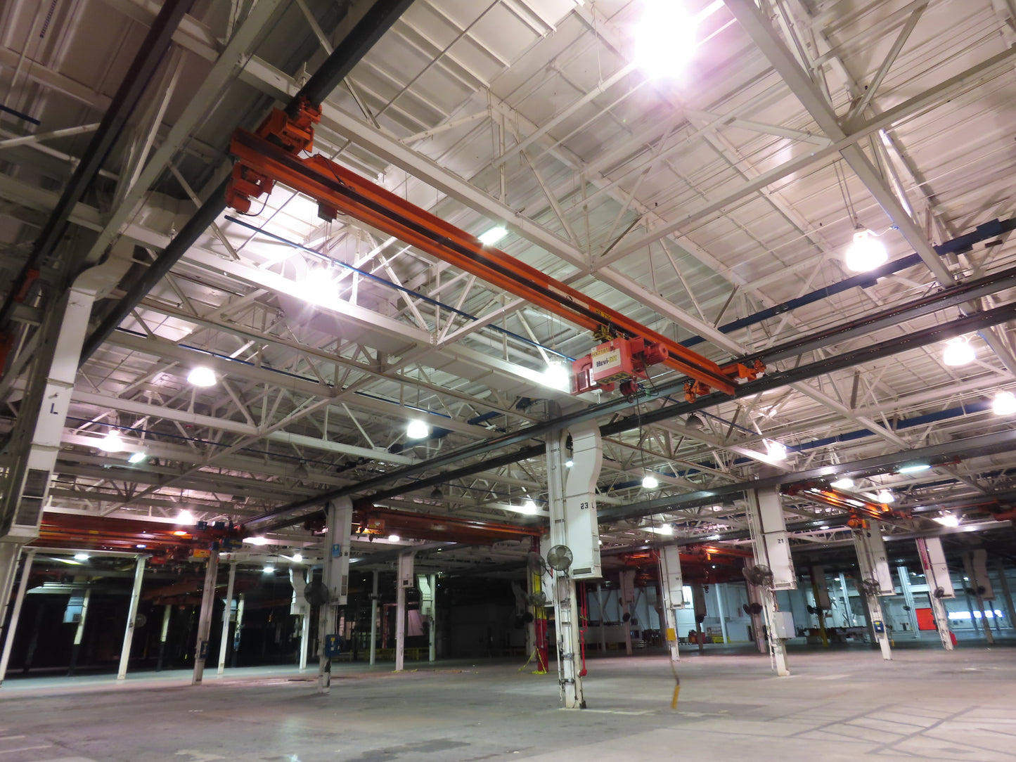 Cleveland Tramrail P&H 5 Ton Single Girder Underhung Bridge Crane 34' 10" Span