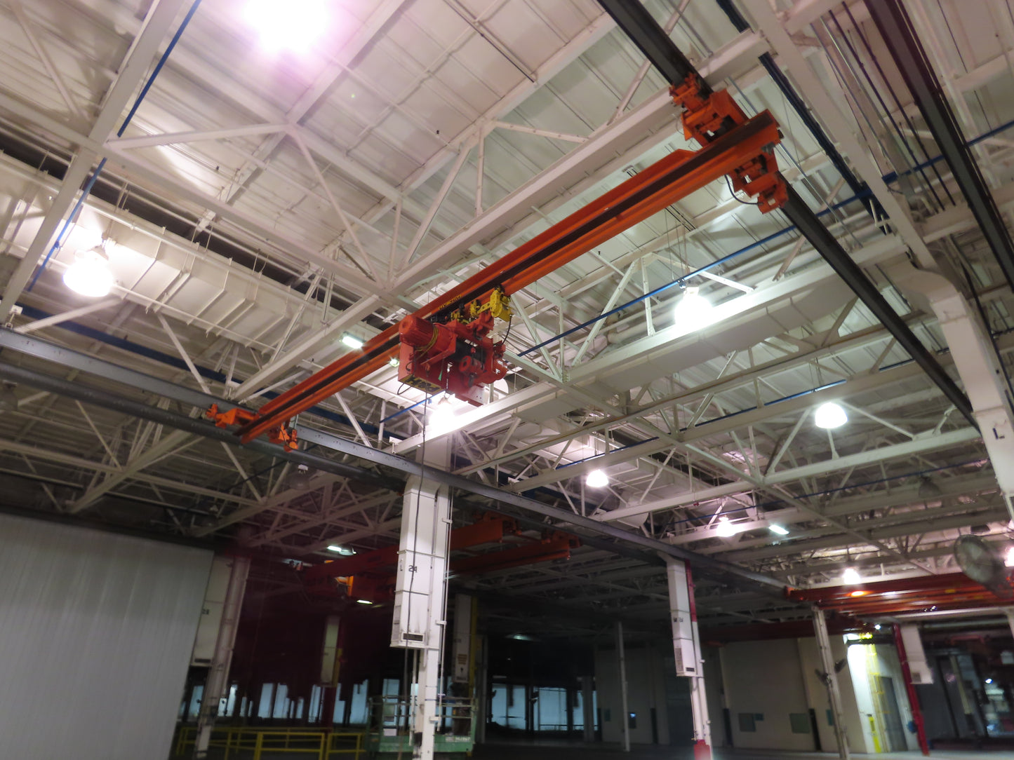 Cleveland Tramrail P&H 5 Ton Single Girder Underhung Bridge Crane 34' 10" Span