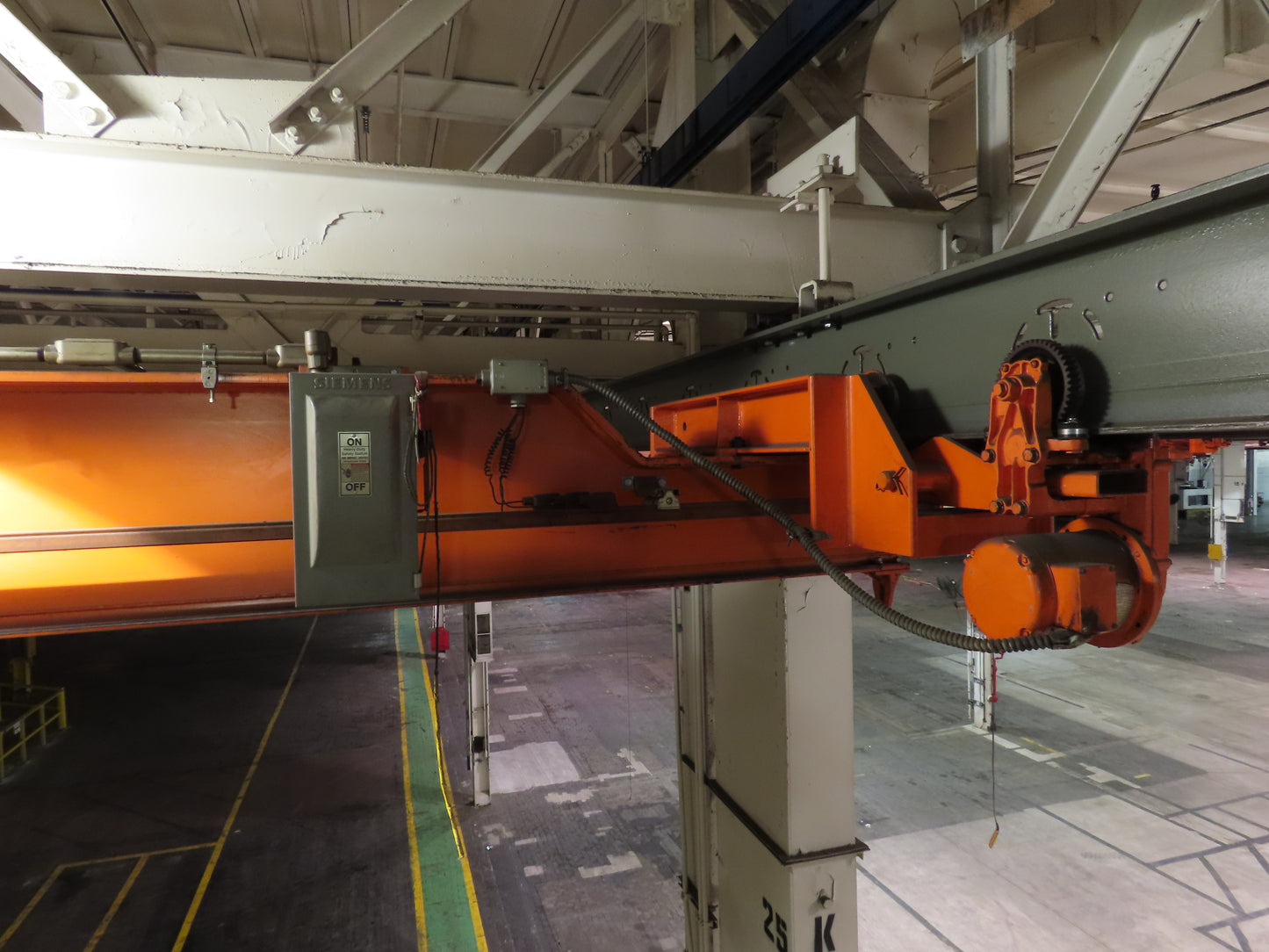 Cleveland Tramrail P&H 5 Ton Single Girder Underhung Bridge Crane 35' 10" Span