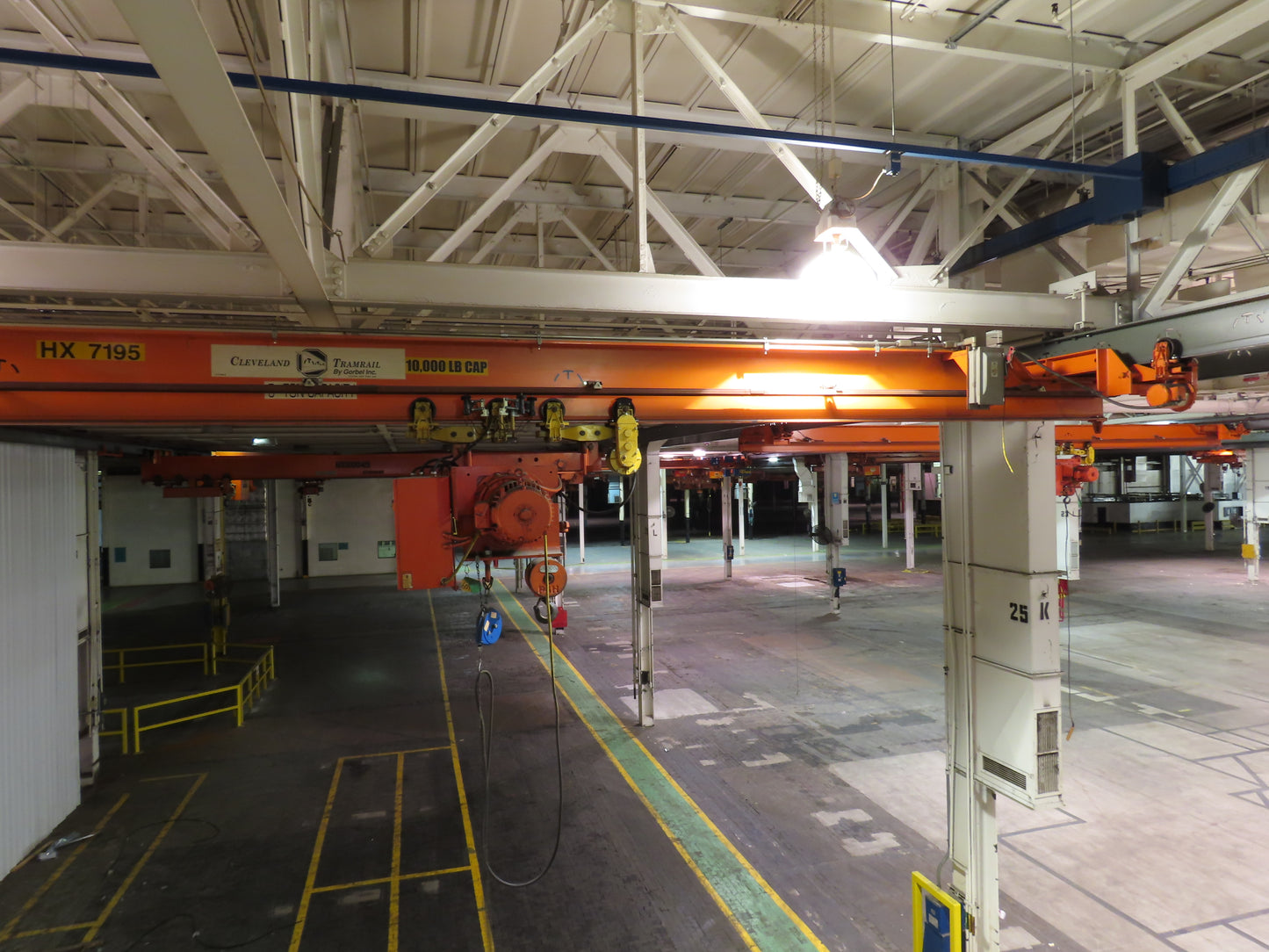 Cleveland Tramrail P&H 5 Ton Single Girder Underhung Bridge Crane 35' 10" Span