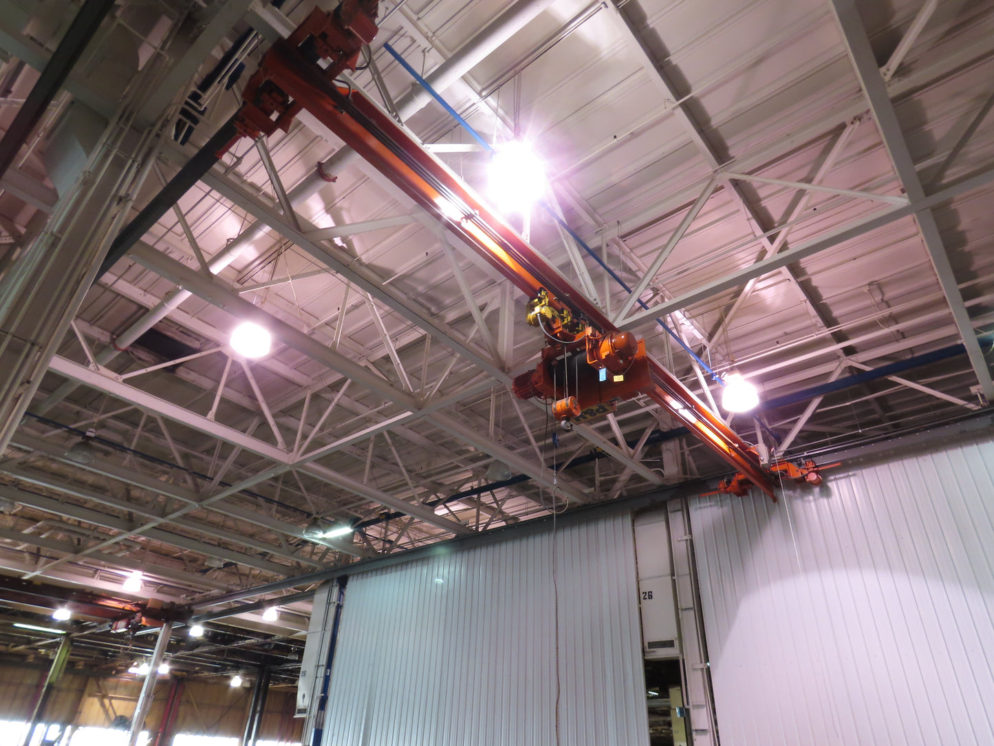 Cleveland Tramrail P&H 5 Ton Single Girder Underhung Bridge Crane 35' 10" Span
