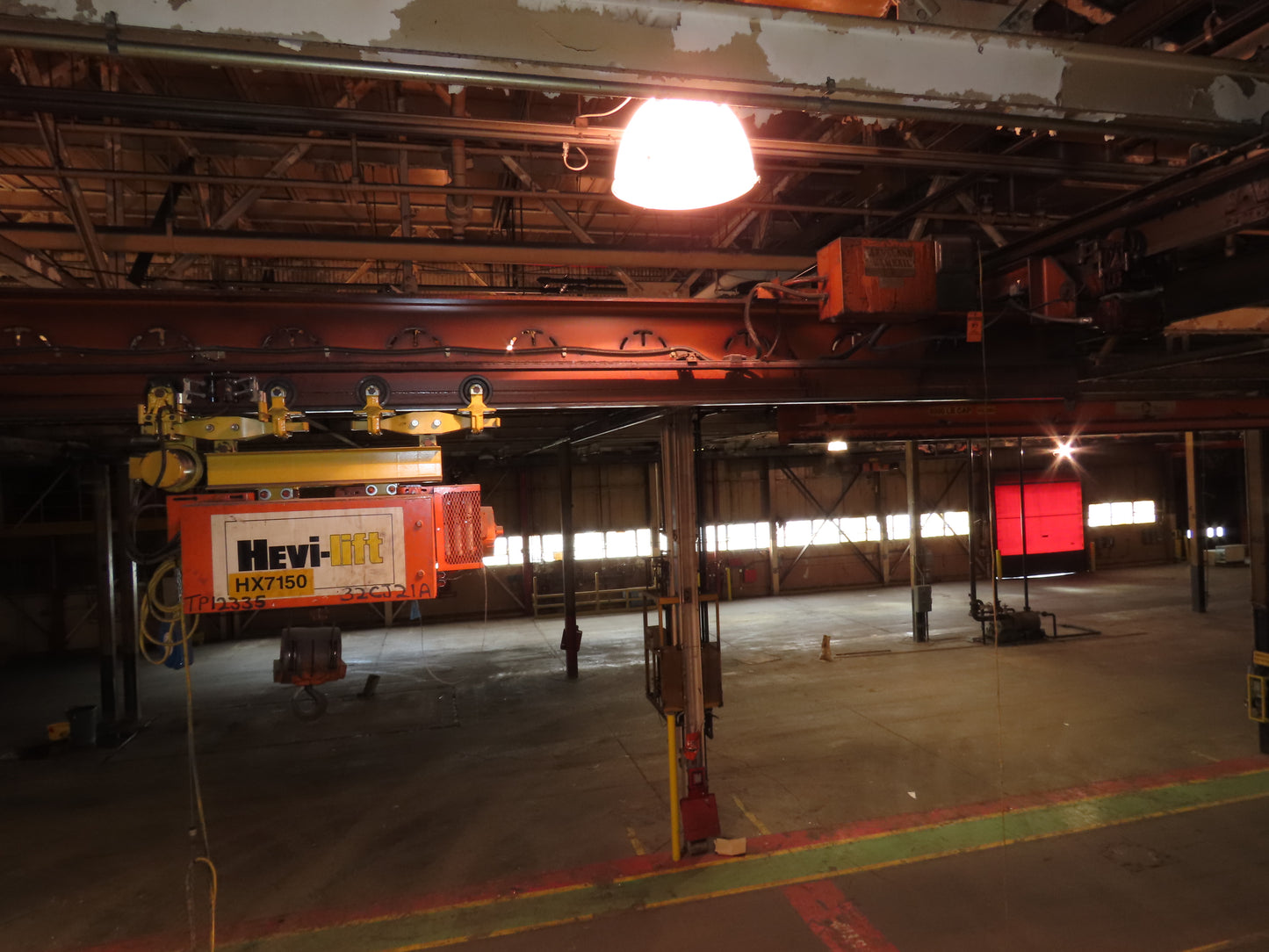 Cleveland Tramrail P&H 4 Ton Single Girder Underhung Bridge Crane 34' 10" Span