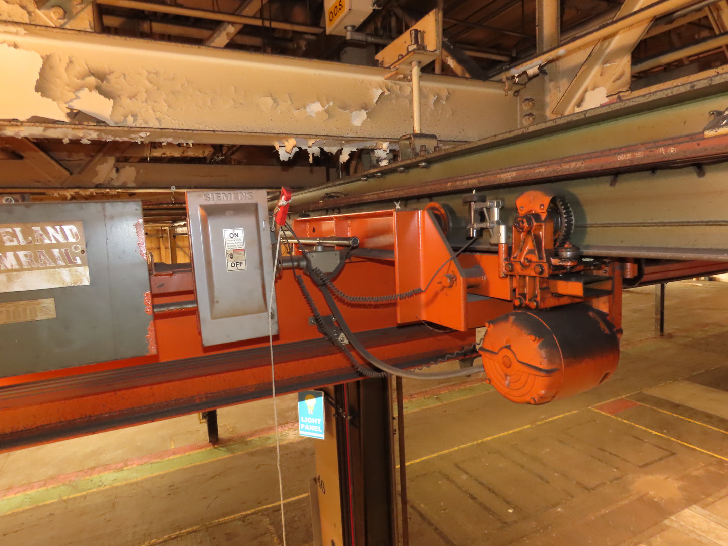 Cleveland Tramrail P&H 4 Ton Single Girder Underhung Bridge Crane 34' 10" Span