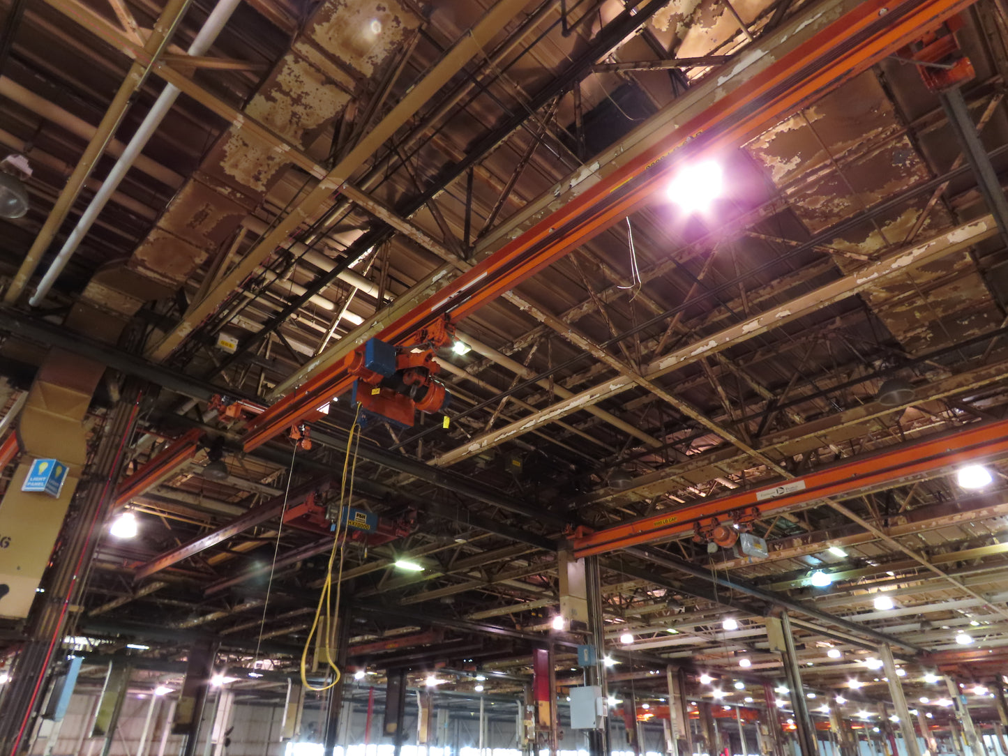 Cleveland Tramrail P&H 4 Ton Single Girder Underhung Bridge Crane 34' 10" Span