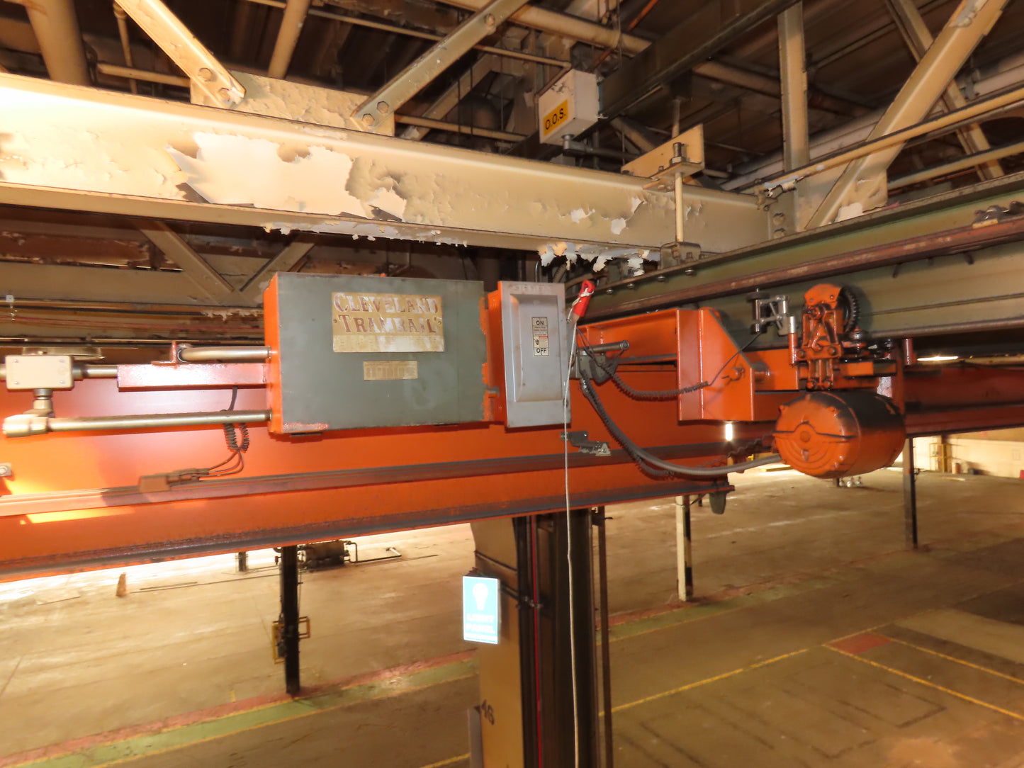 Cleveland Tramrail P&H 4 Ton Single Girder Underhung Bridge Crane 34' 10" Span