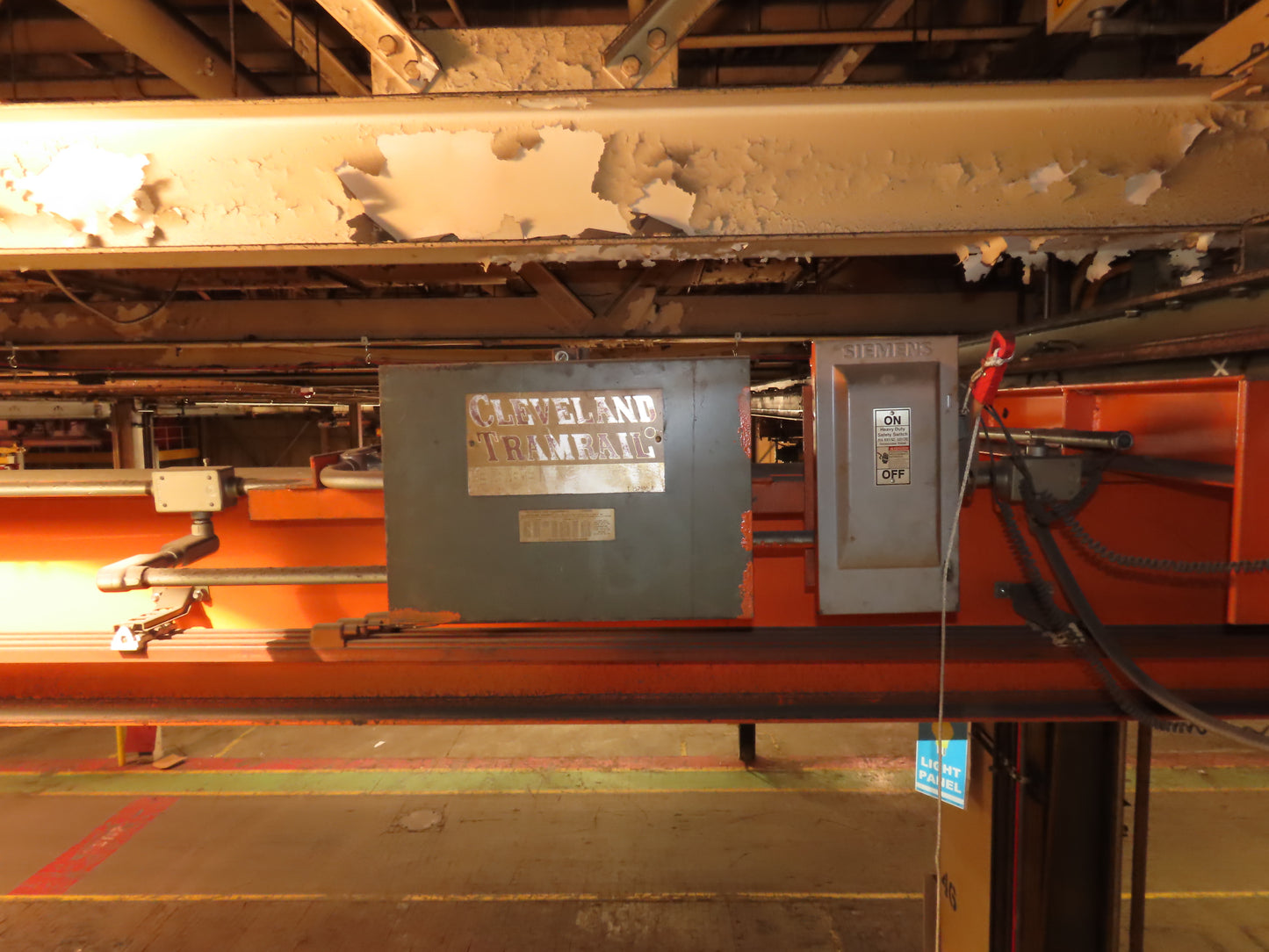 Cleveland Tramrail P&H 4 Ton Single Girder Underhung Bridge Crane 34' 10" Span