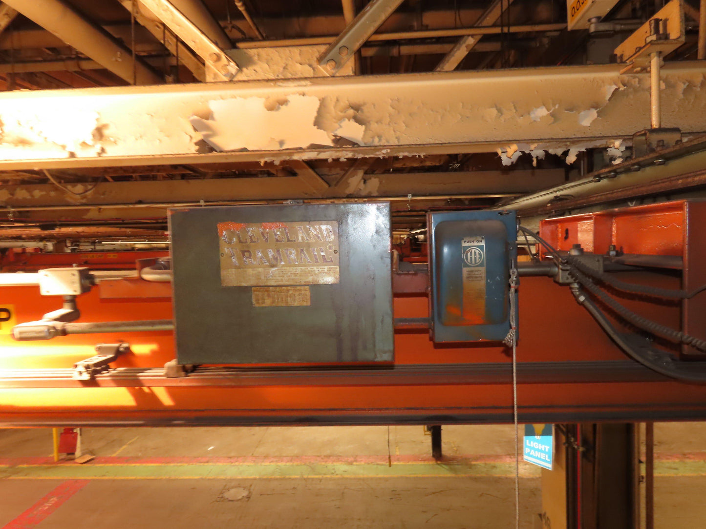 Cleveland Tramrail P&H 4 Ton Single Girder Underhung Bridge Crane 34' 10" Span