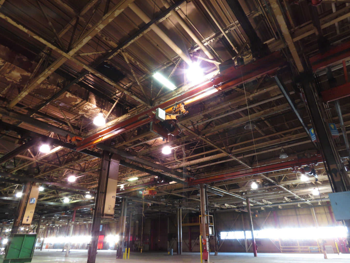 Cleveland Tramrail P&H 4 Ton Single Girder Underhung Bridge Crane 34' 10" Span