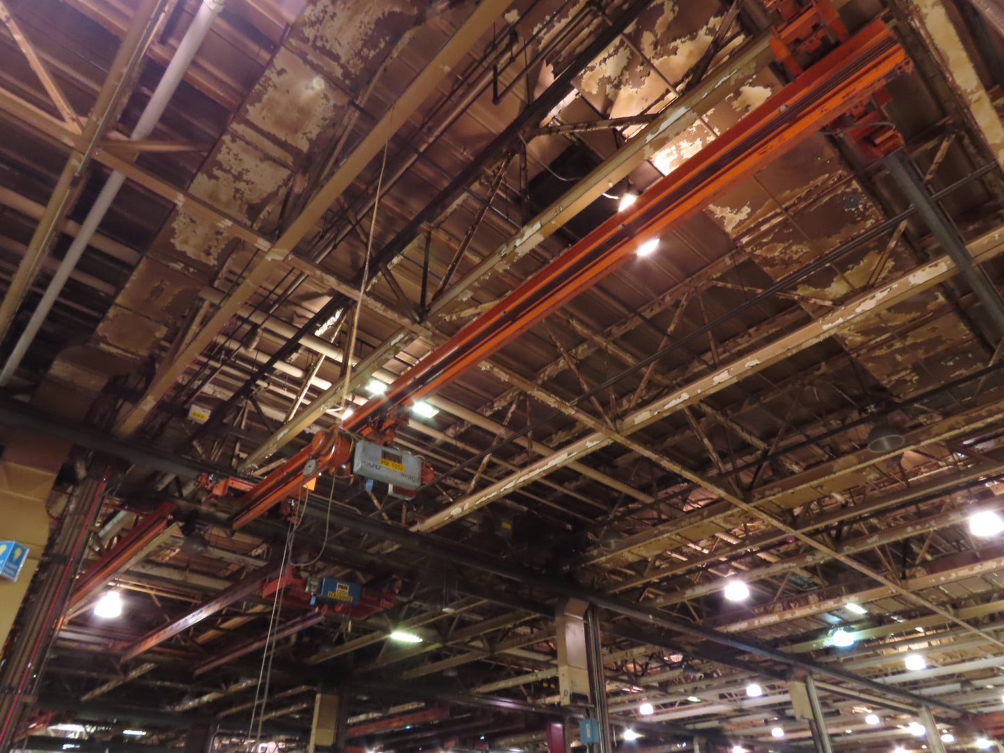 Cleveland Tramrail P&H 4 Ton Single Girder Underhung Bridge Crane 34' 10" Span