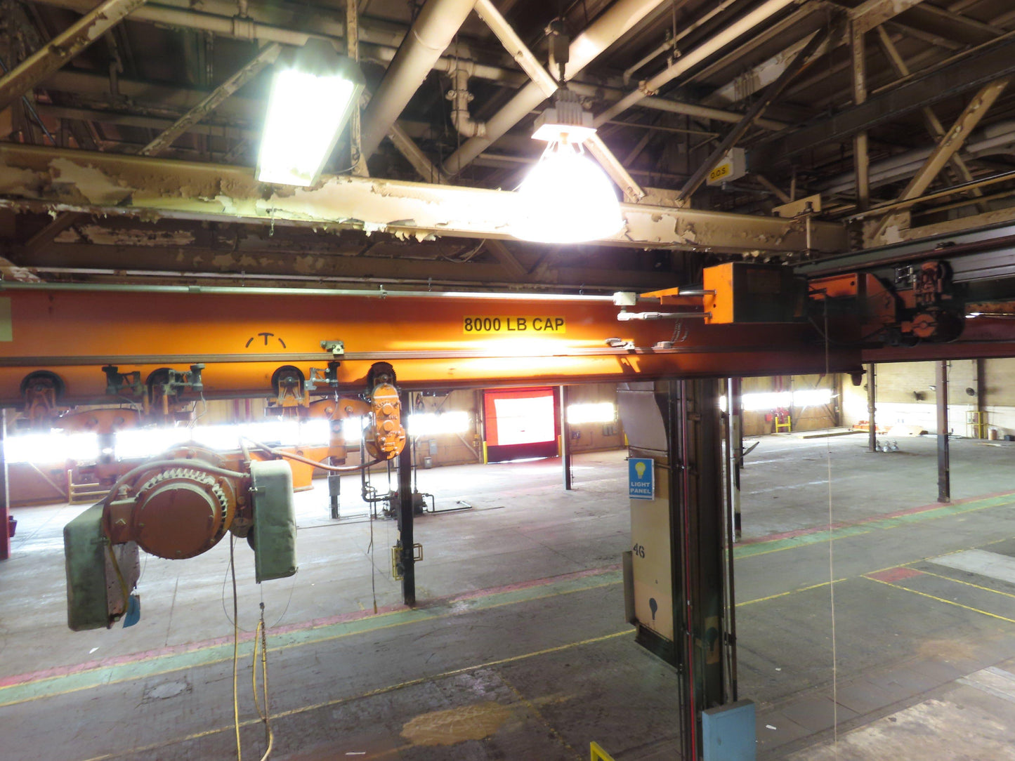 Cleveland Tramrail P&H 4 Ton Single Girder Underhung Bridge Crane 34' 10" Span