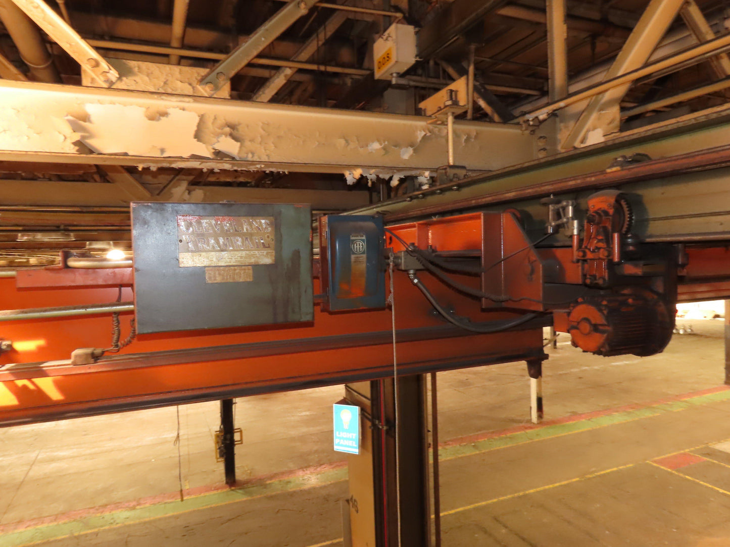 Cleveland Tramrail P&H 4 Ton Single Girder Underhung Bridge Crane 34' 10" Span