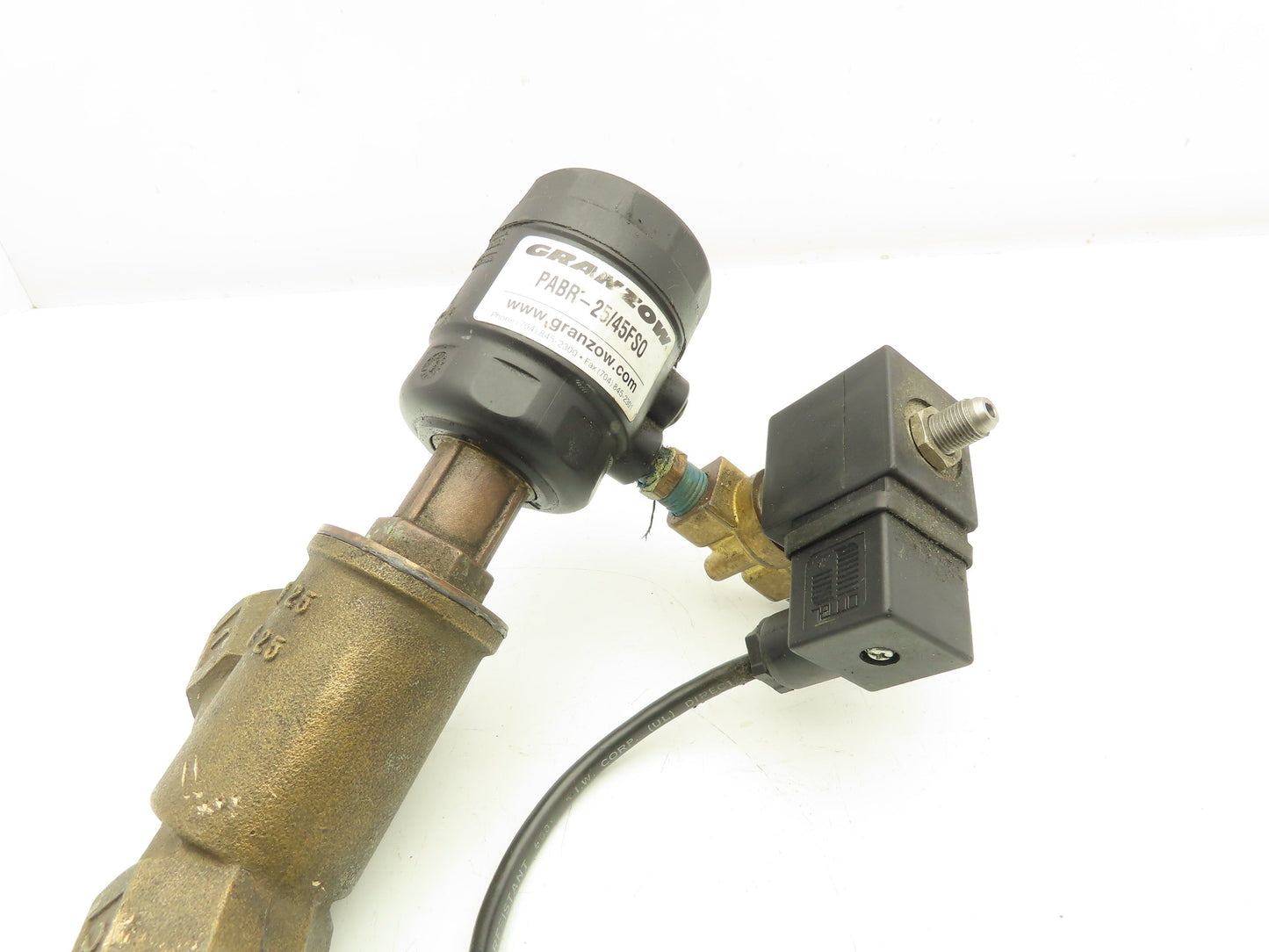 Granzow PABR-25/45FSO Bronze Pneumatic Solenoid Valve 2-Way 1" NPT 24VDC N.C.