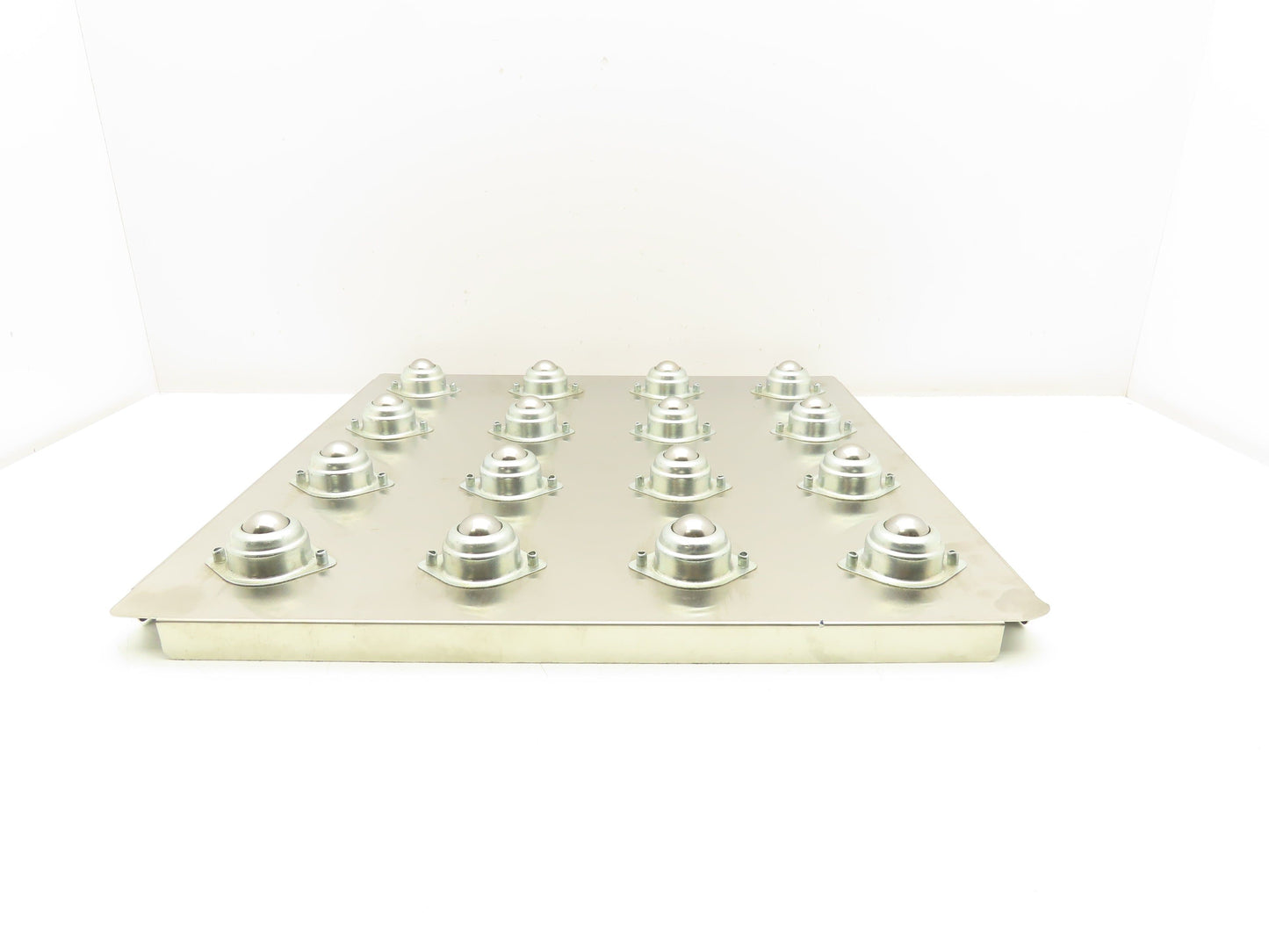 Ball Bearing Transfer Roller Conveyor Table 18x18" Stainless Drop-In 4.5" Center