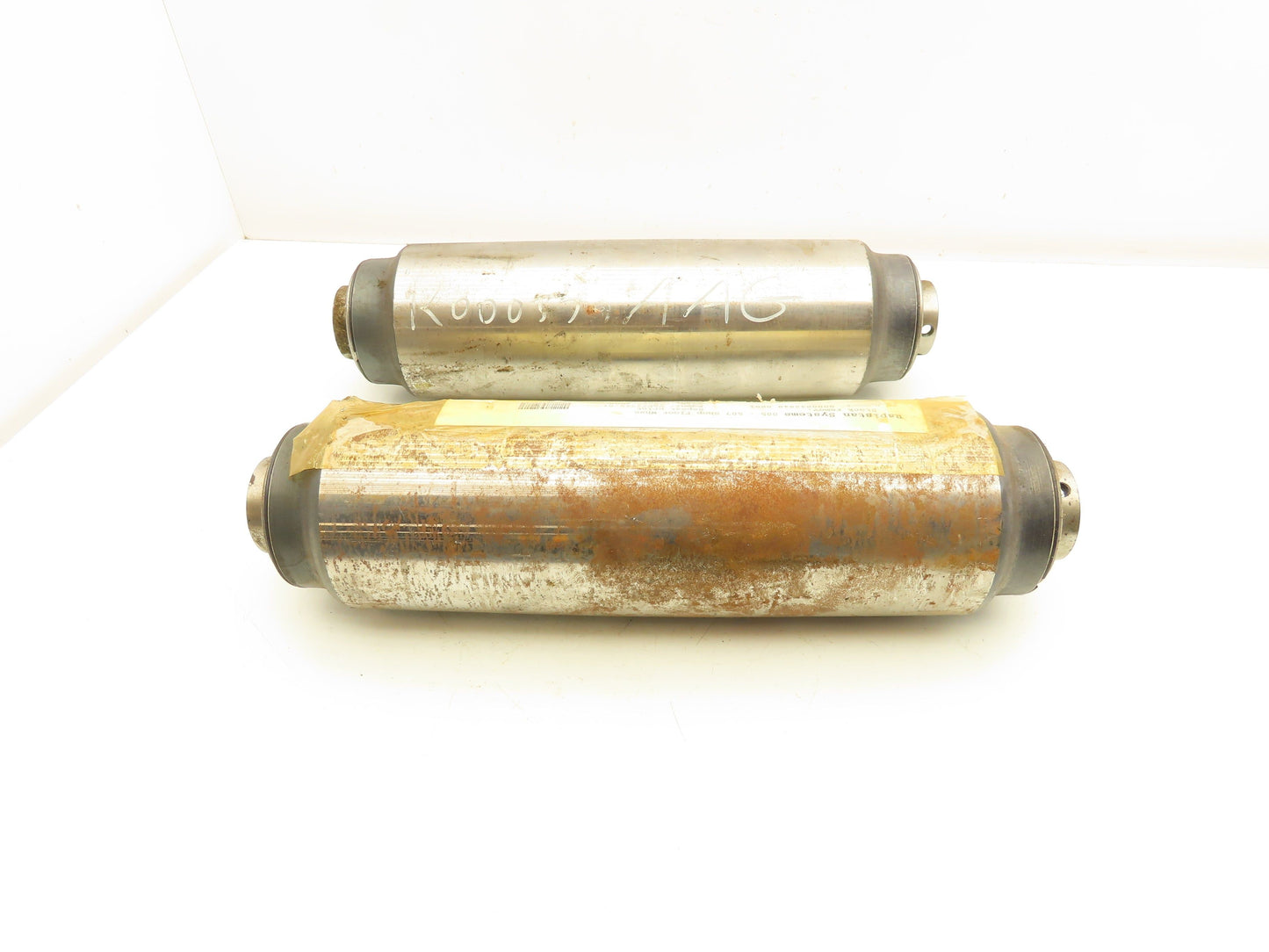 Rapistan K000379AAG Belt Conveyor Steel Idler Pulley 4" Dia 13-1/4"W Lot of 2