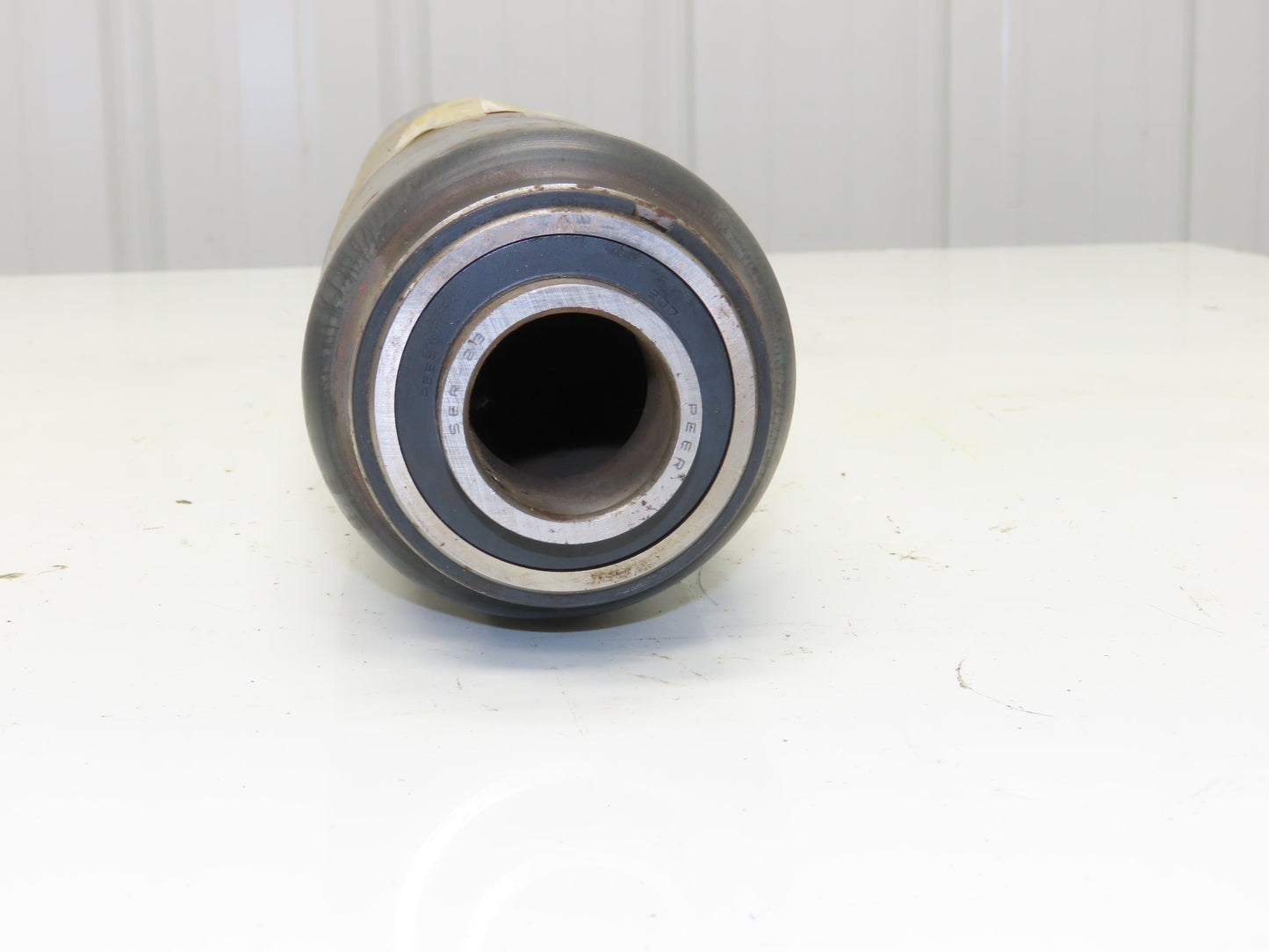 Rapistan K000306ABG Belt Conveyor Steel Idler Pulley 4" Dia 29-7/16"W