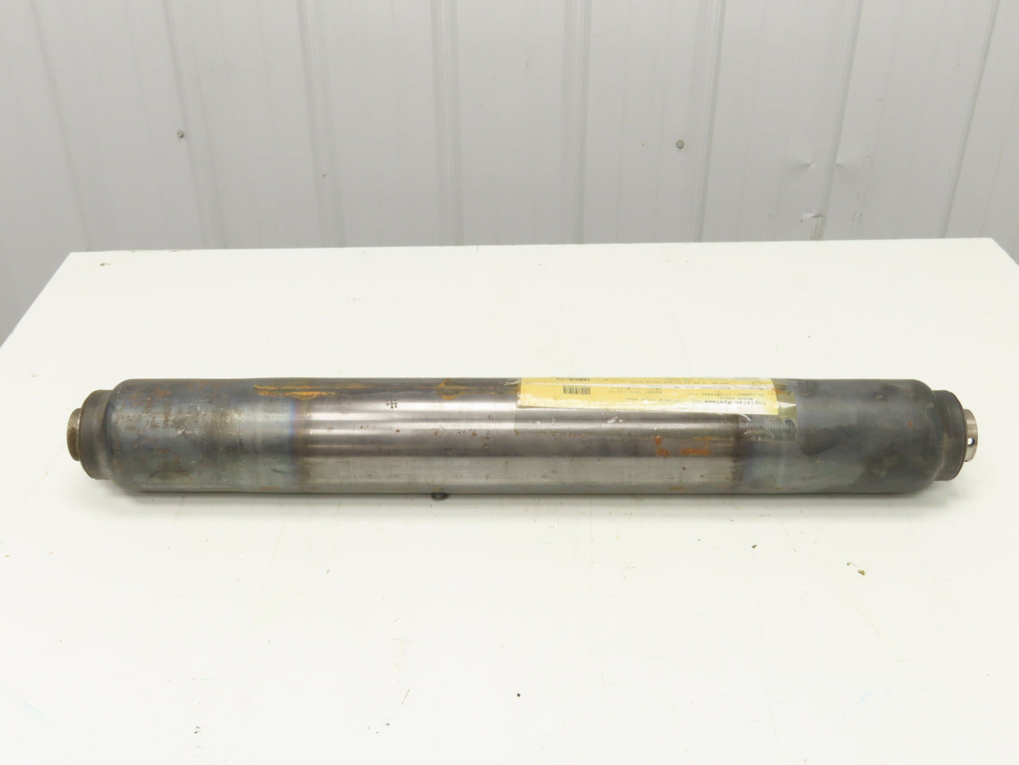 Rapistan K000306ABG Belt Conveyor Steel Idler Pulley 4" Dia 29-7/16"W