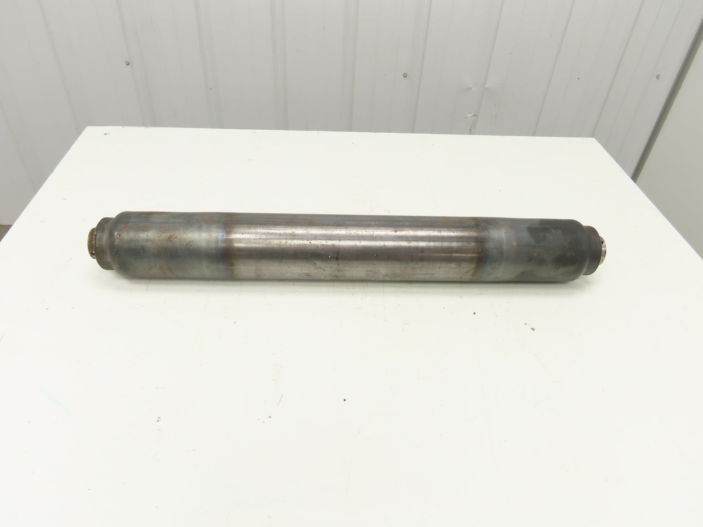 Rapistan K000306ABG Belt Conveyor Steel Idler Pulley 4" Dia 29-7/16"W