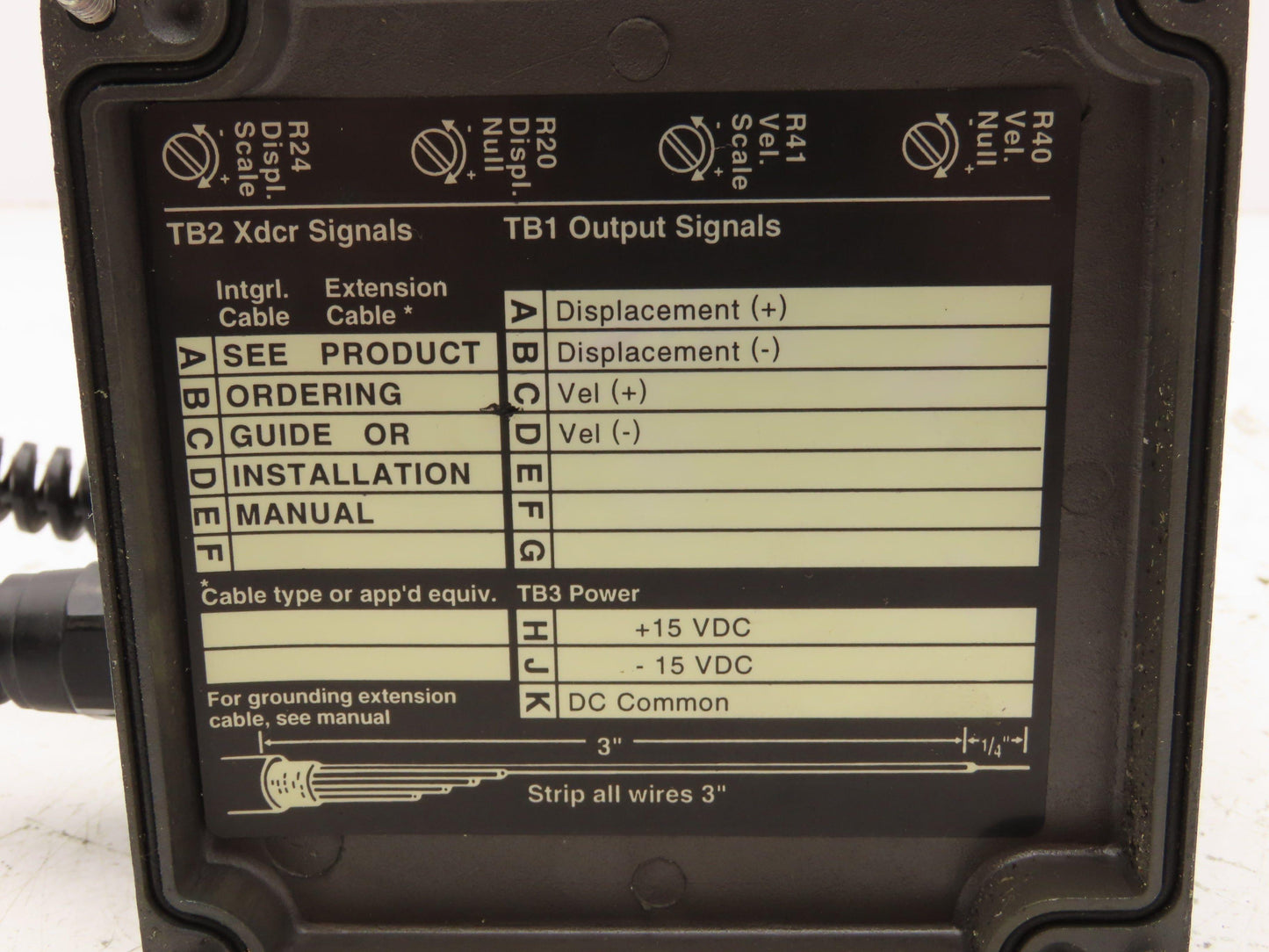 Temposonics 311000000RCU0200 LTD Position Sensing System 0-10V 20"Stroke