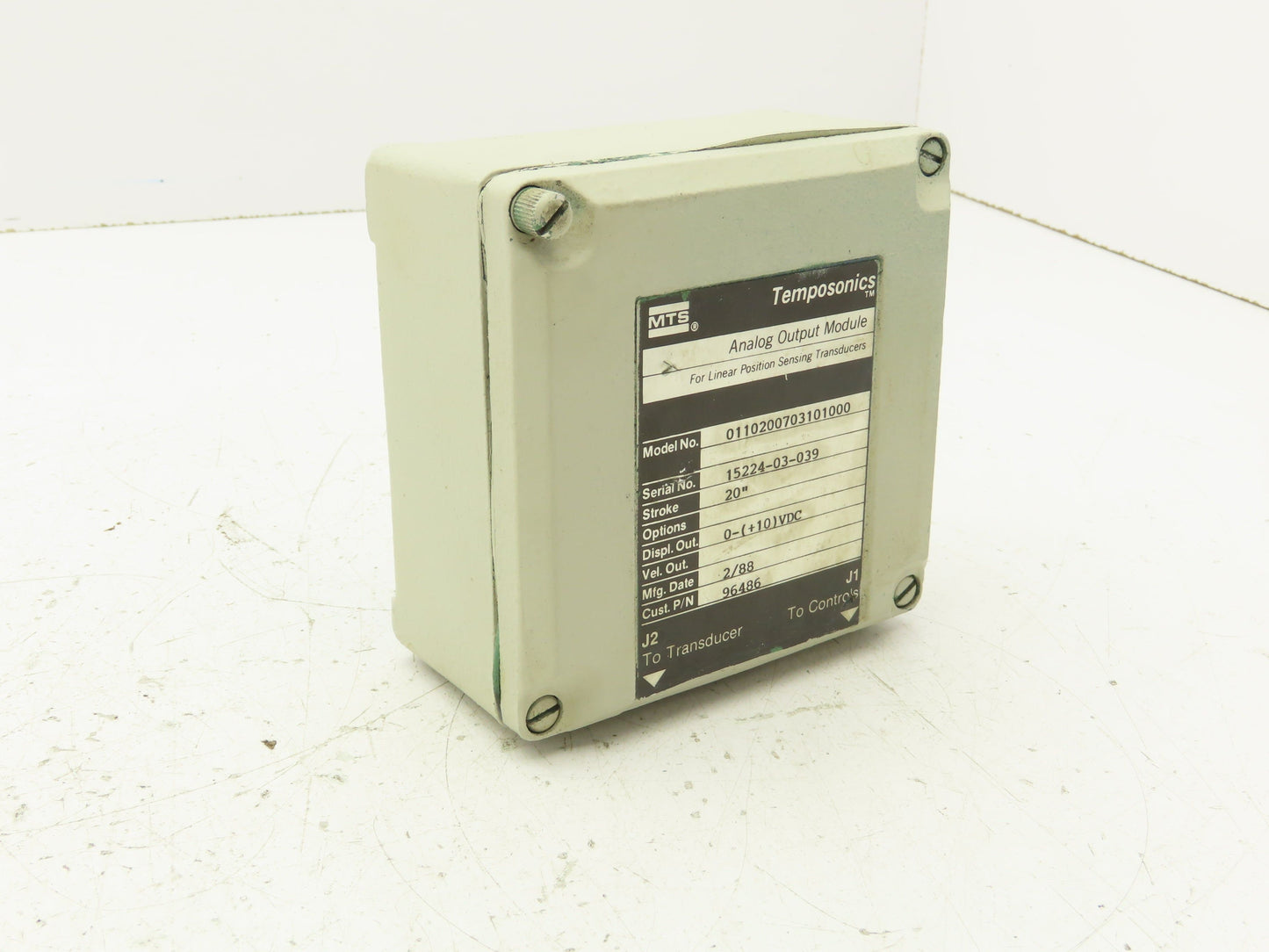 Temposonics 0110200703101000 Analog Output Module 0-10VDC 20" Stroke