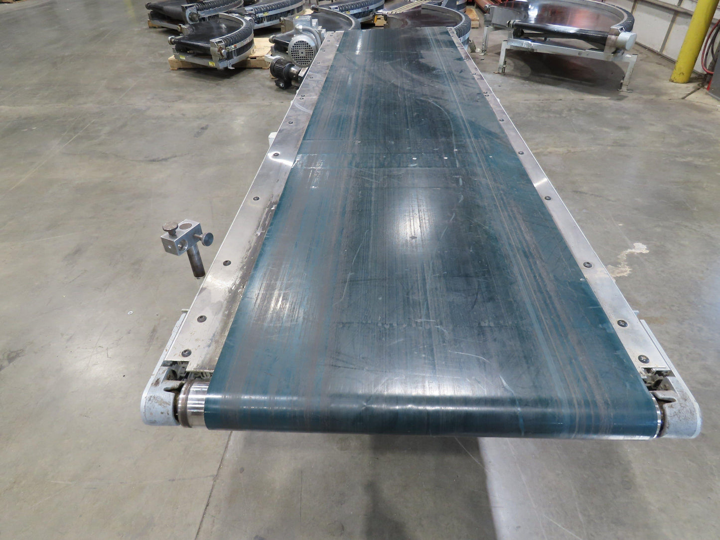Gammerler 28"x8' 5" Slider Bed Conveyor 22" Flat Belt 125 FPM 480V Low Profile